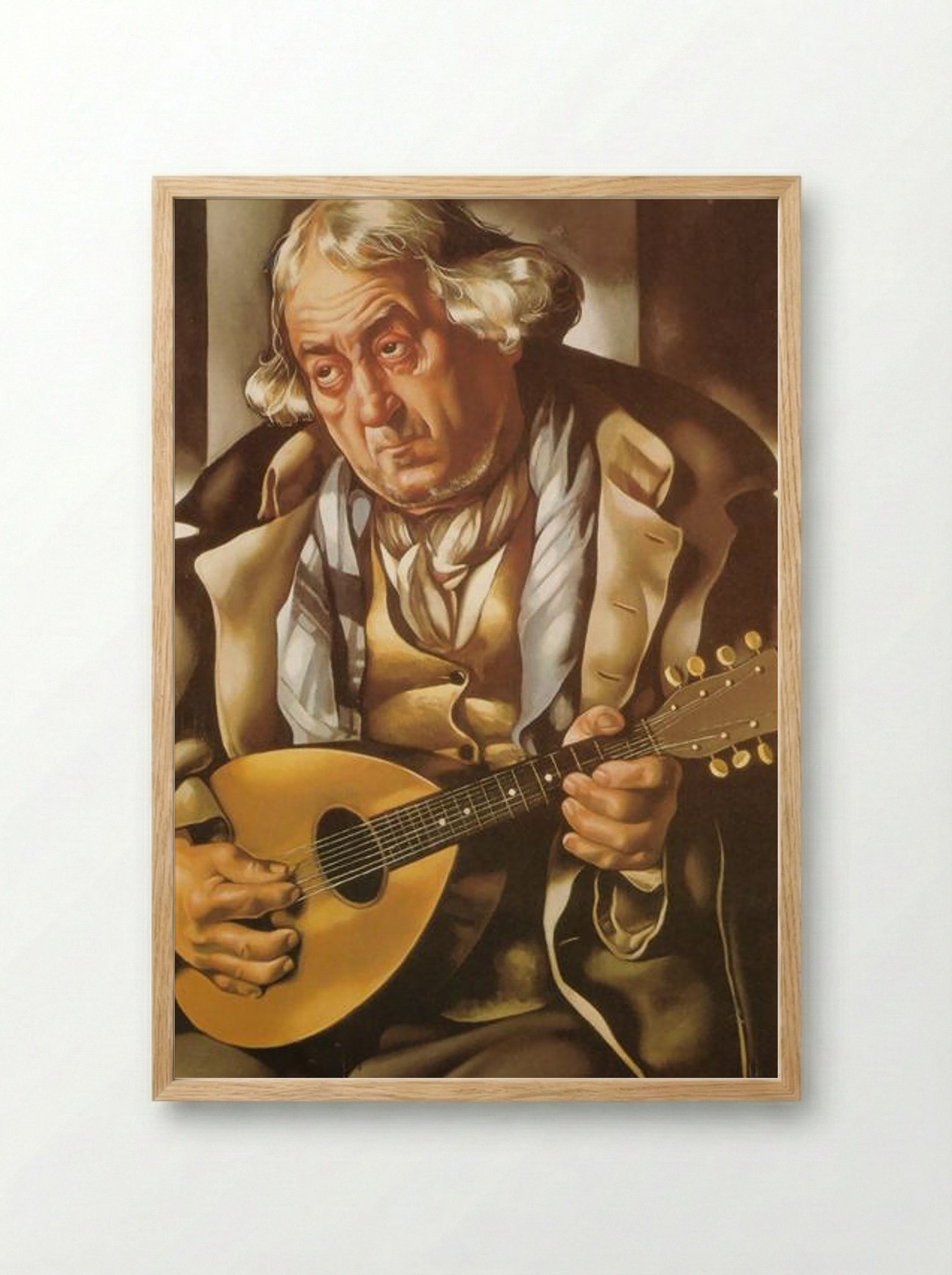 Beggar with Mandolin - Tamara de Lempicka - Framed Print Wood