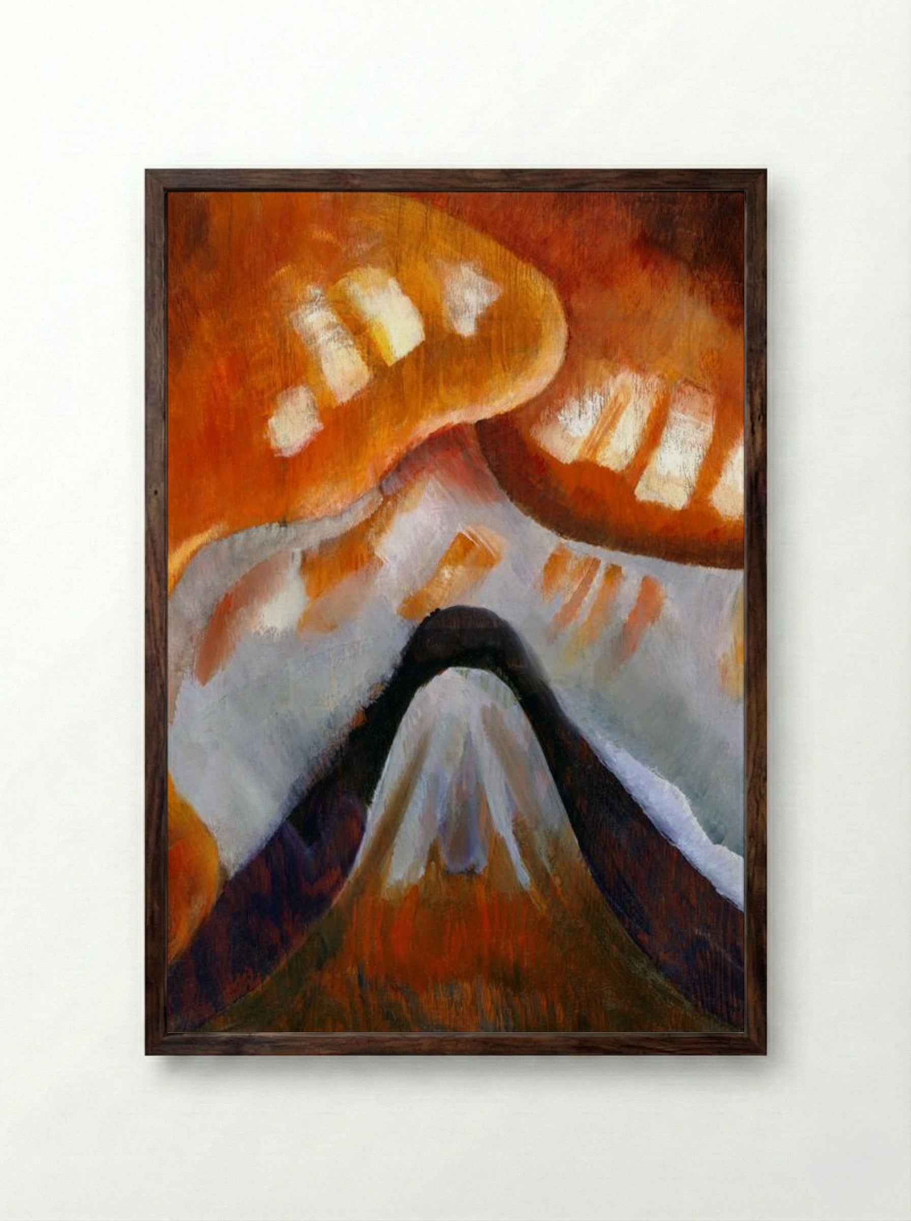 Mountain and Sky - Arthur Dove - Framed Print Dark Wood