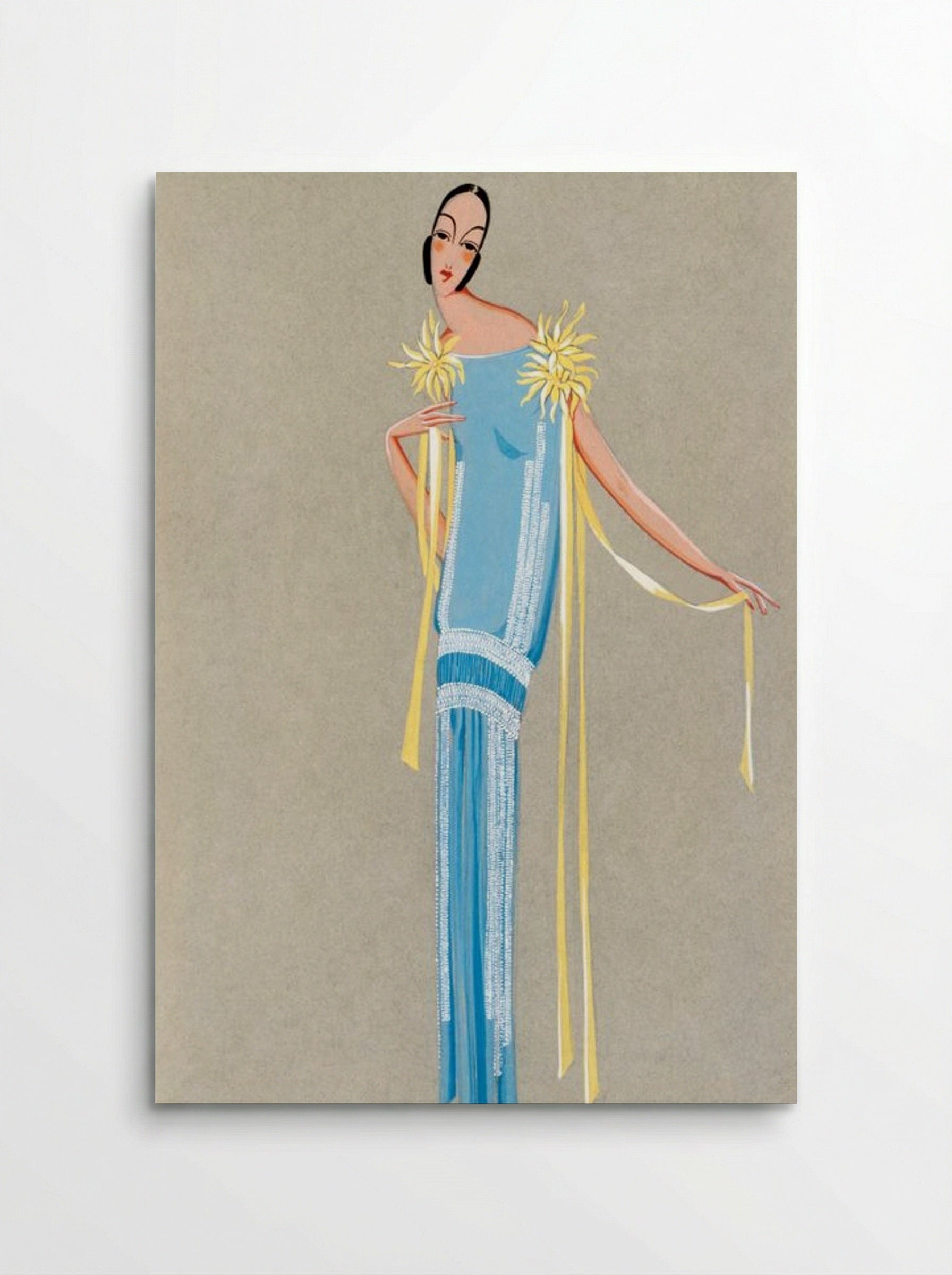 Design for 'L'Accroche-Coeur' Summer Dress, 1924 - Fine Art Print - Poster