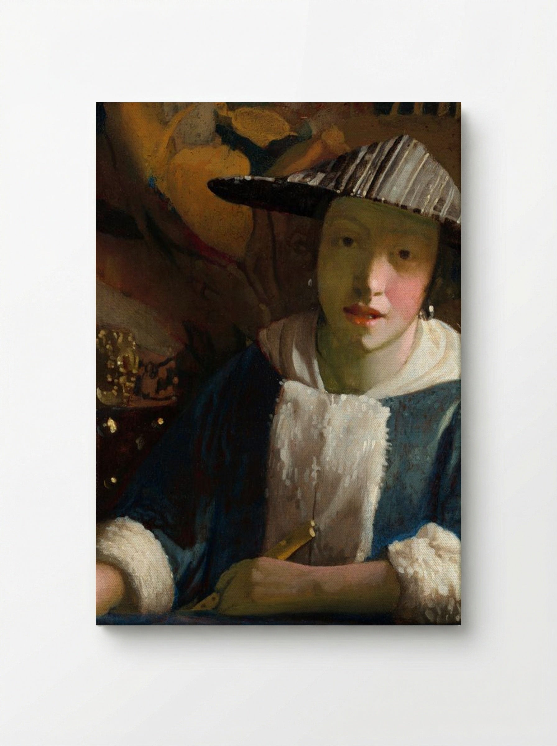 Girl with a Flute - Johannes Vermeer - Canvas