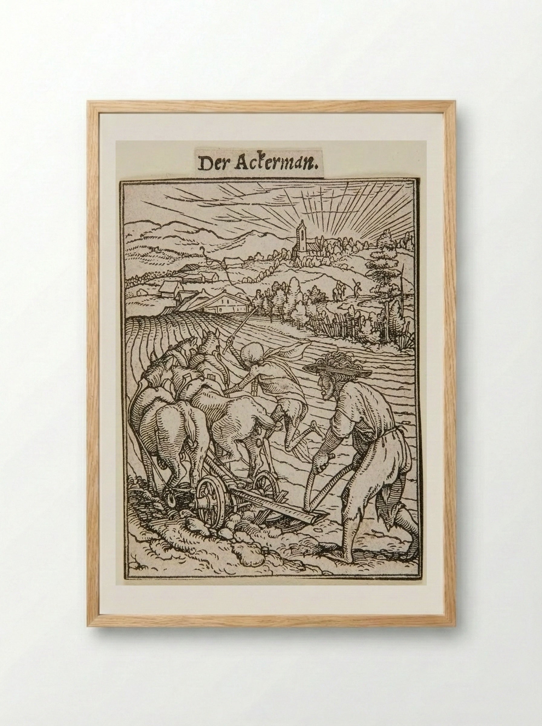The Ploughman - Hans Holbein the Younger - Framed Print Wood