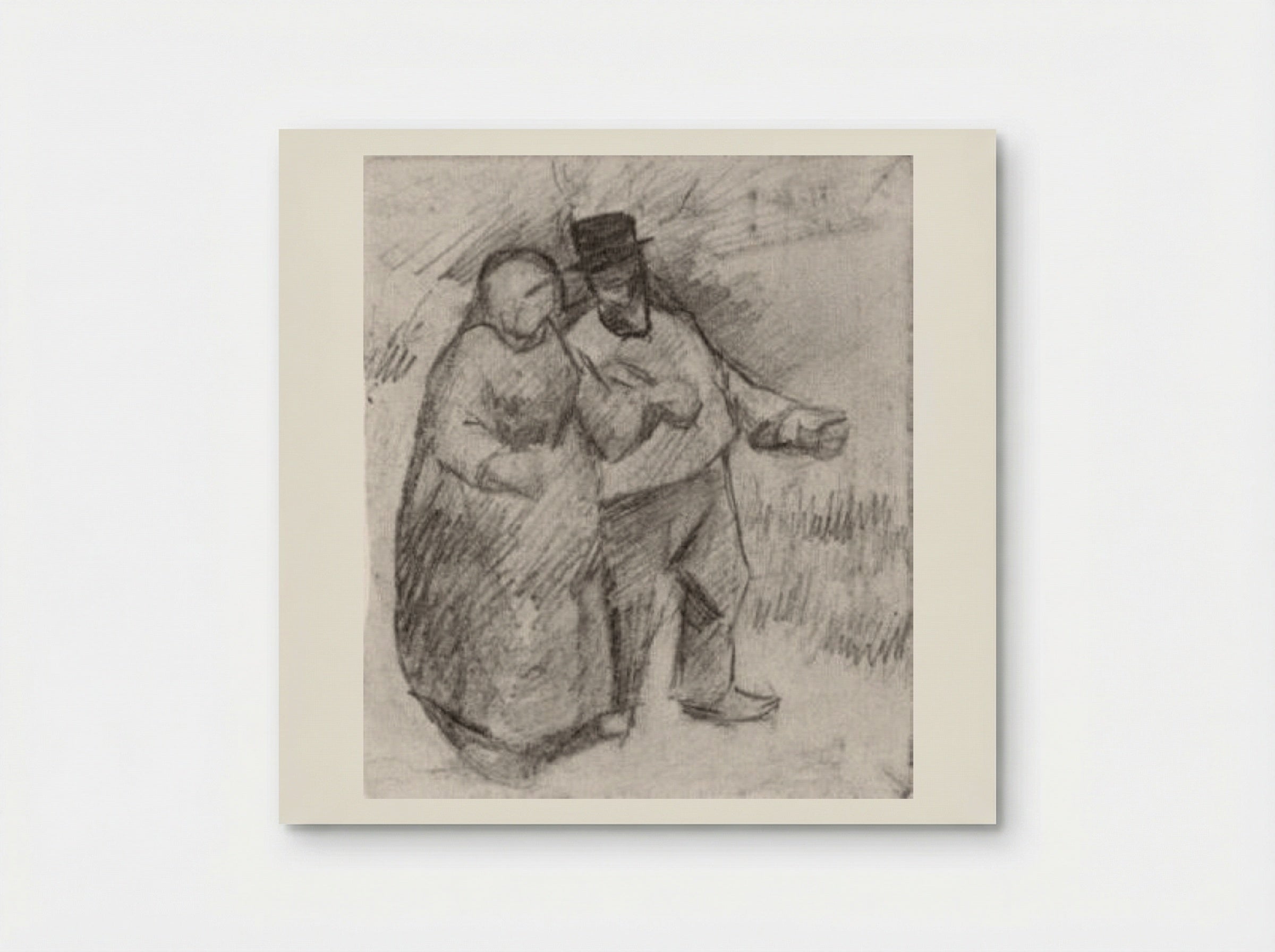 Walking Couple in the Fields - Vincent van Gogh - Poster