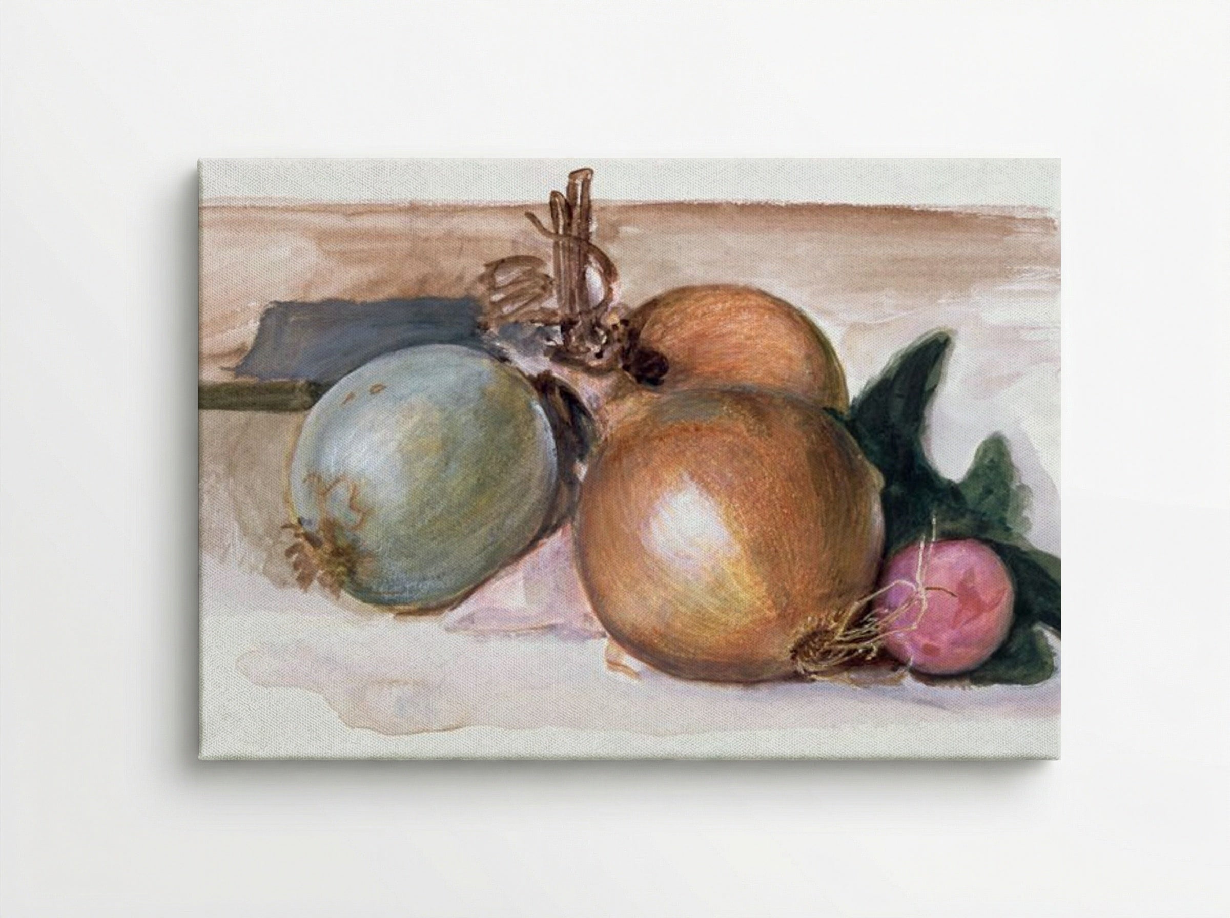 Still-Life - Study of Onions - Edward Burne-Jones - Canvas
