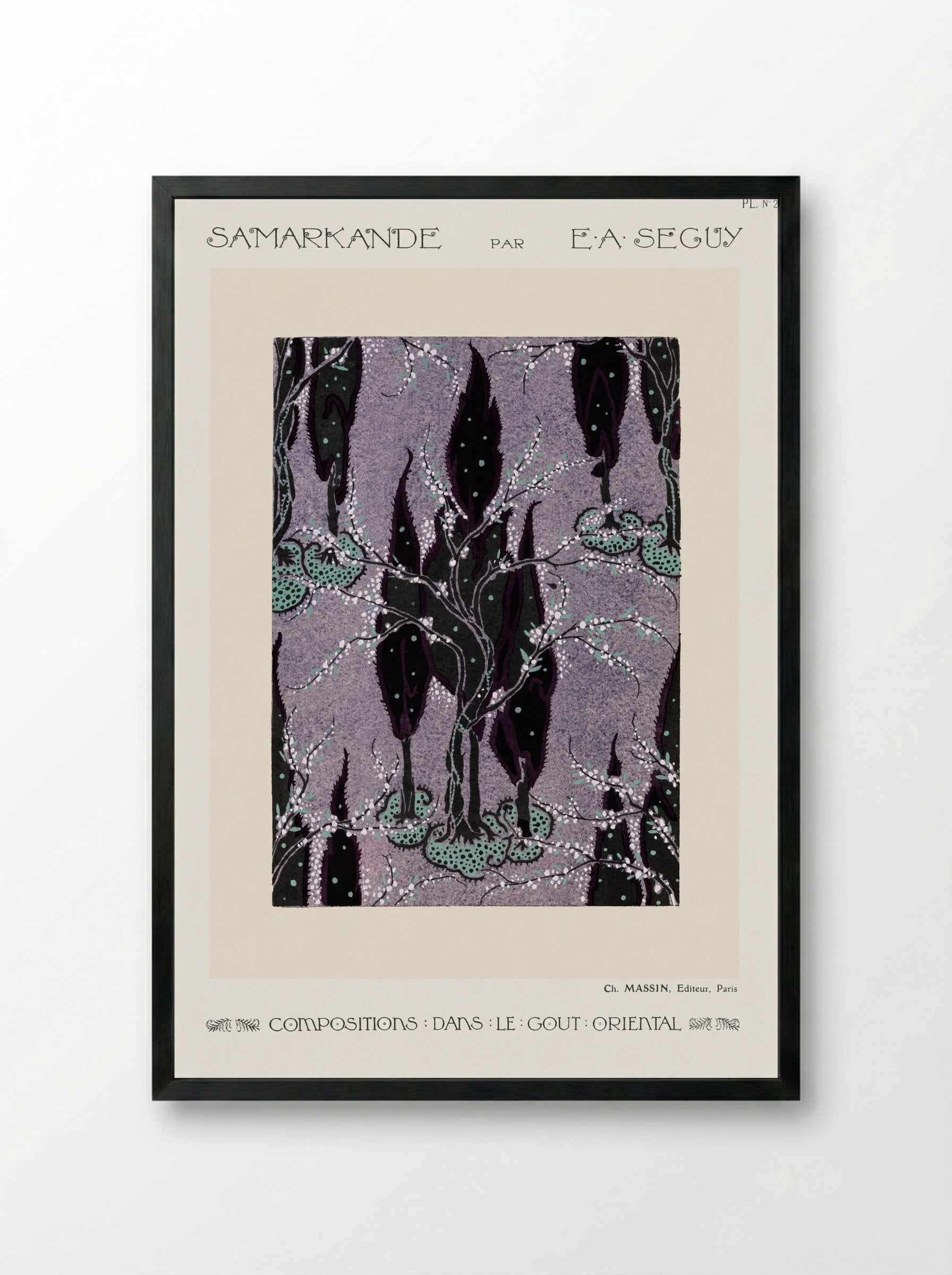 Samarkande, Plate No. 2 (Oriental Composition) - Émile-Allain Séguy - Framed Print Black