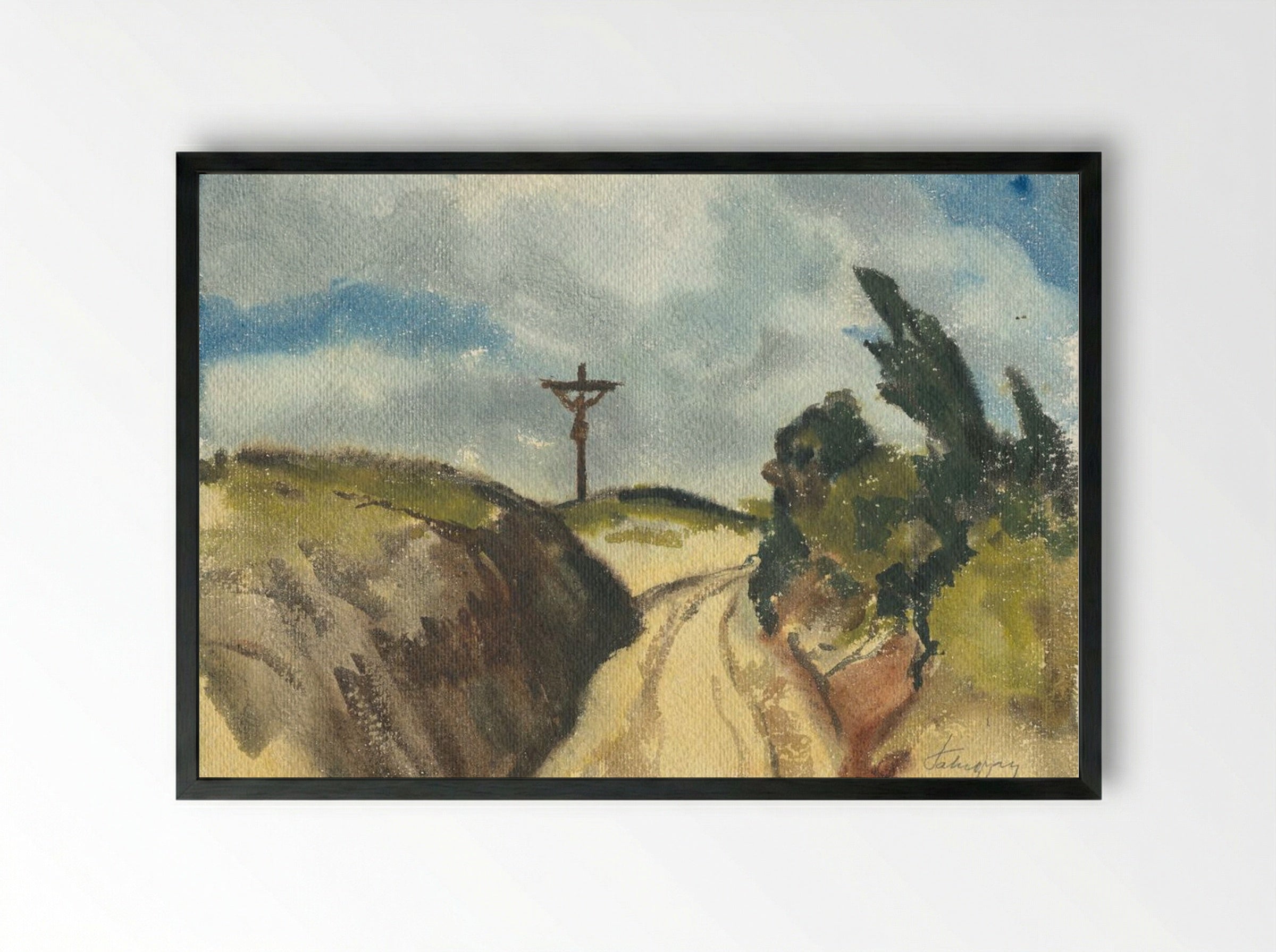 Deep Road - Zolo Palugyay - Framed Print Black
