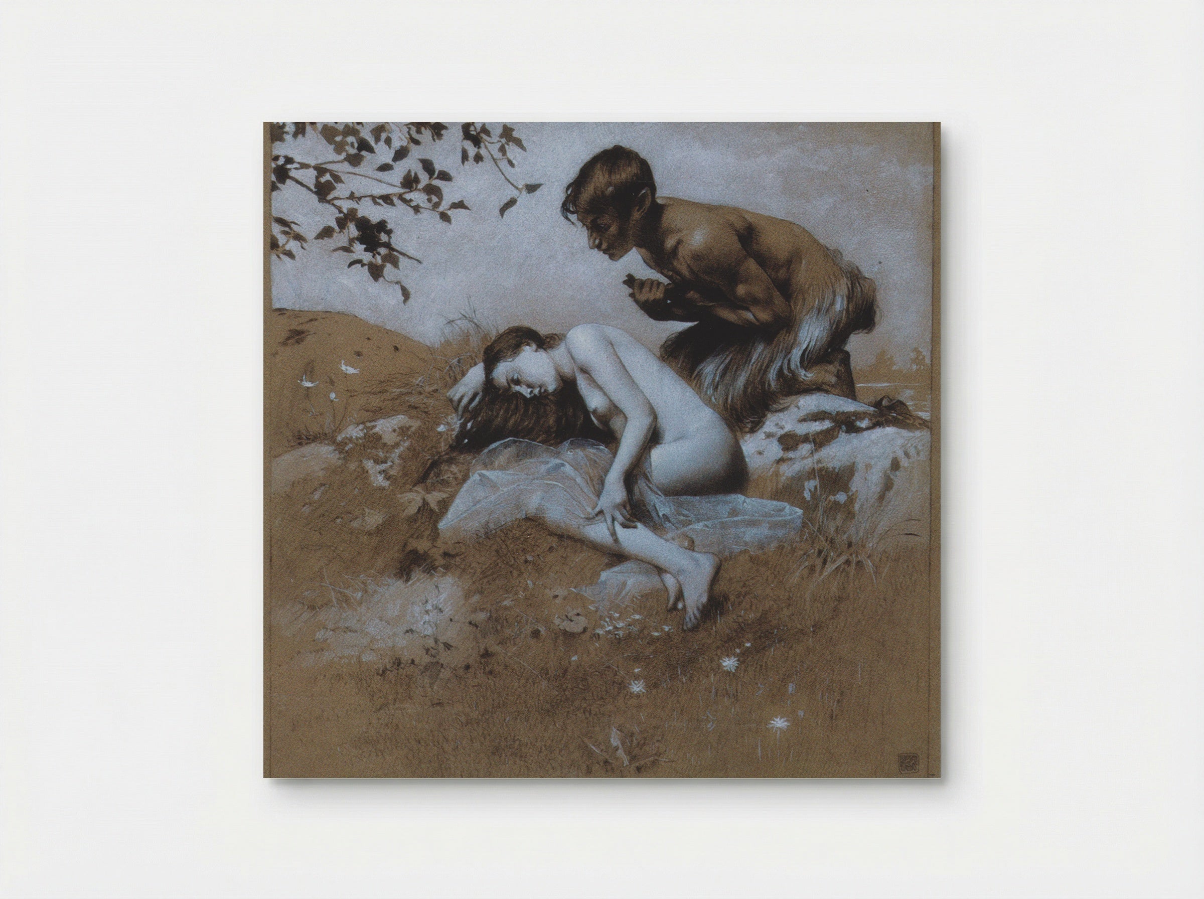 Reproduction template for the leaf for Gerlach's love allegories, New Series, Plate 35 - Koloman Moser - Poster
