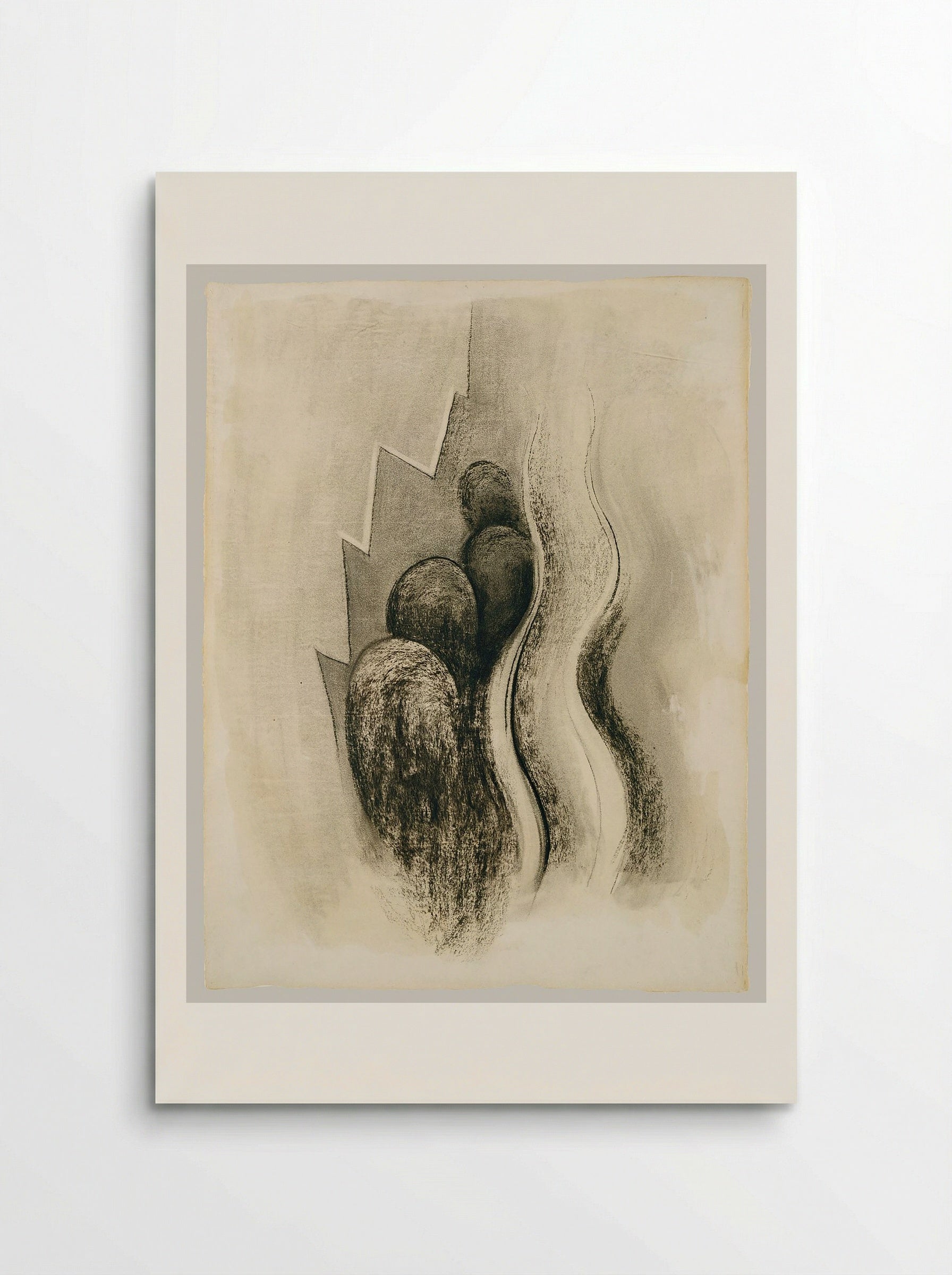 Untitled (Abstract Composition with Spheres and Zigzag) - Fine Art Print - Poster