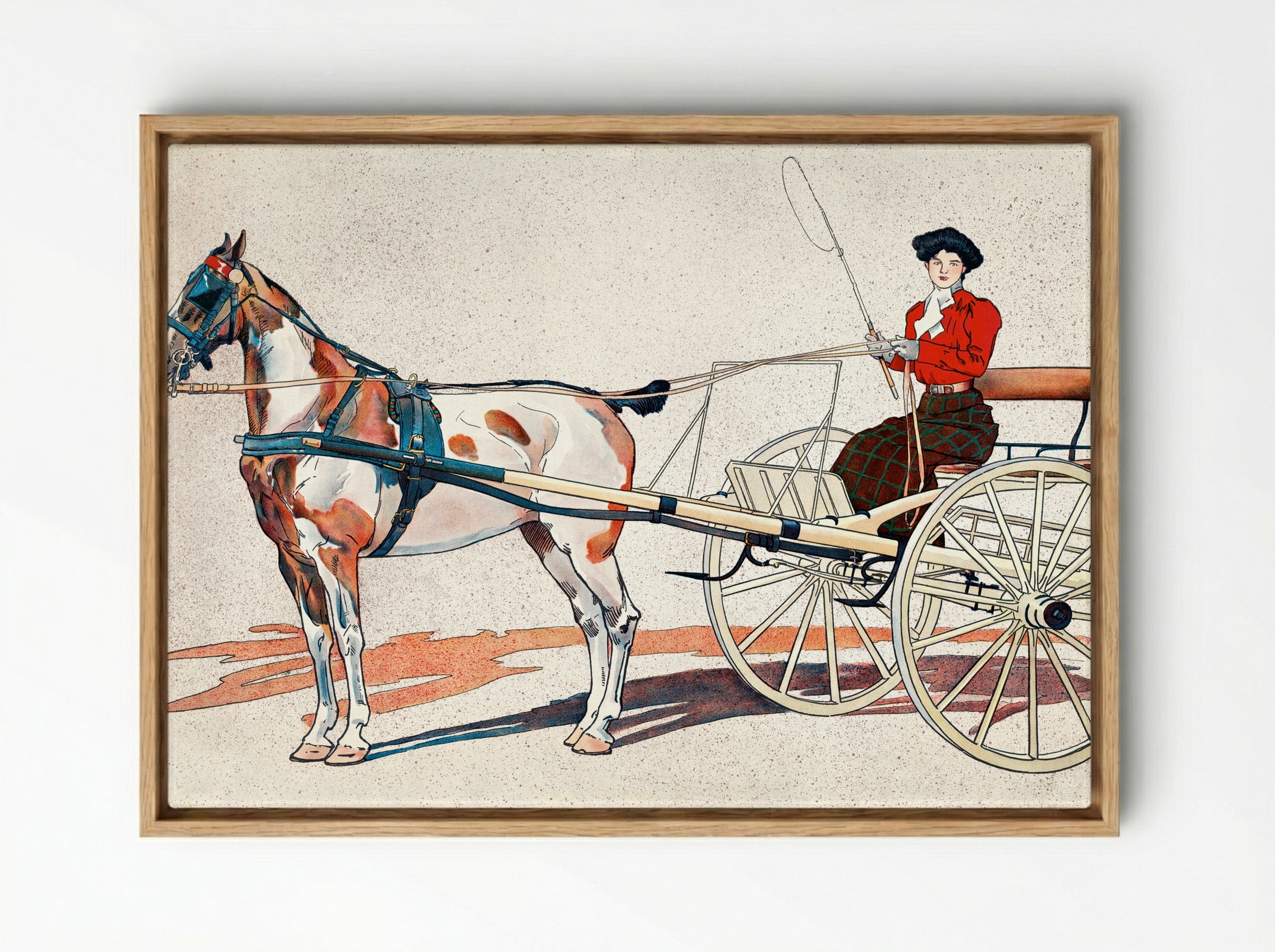 A Kentucky Breaking Cart - Edward Penfield - Framed Canvas Wood