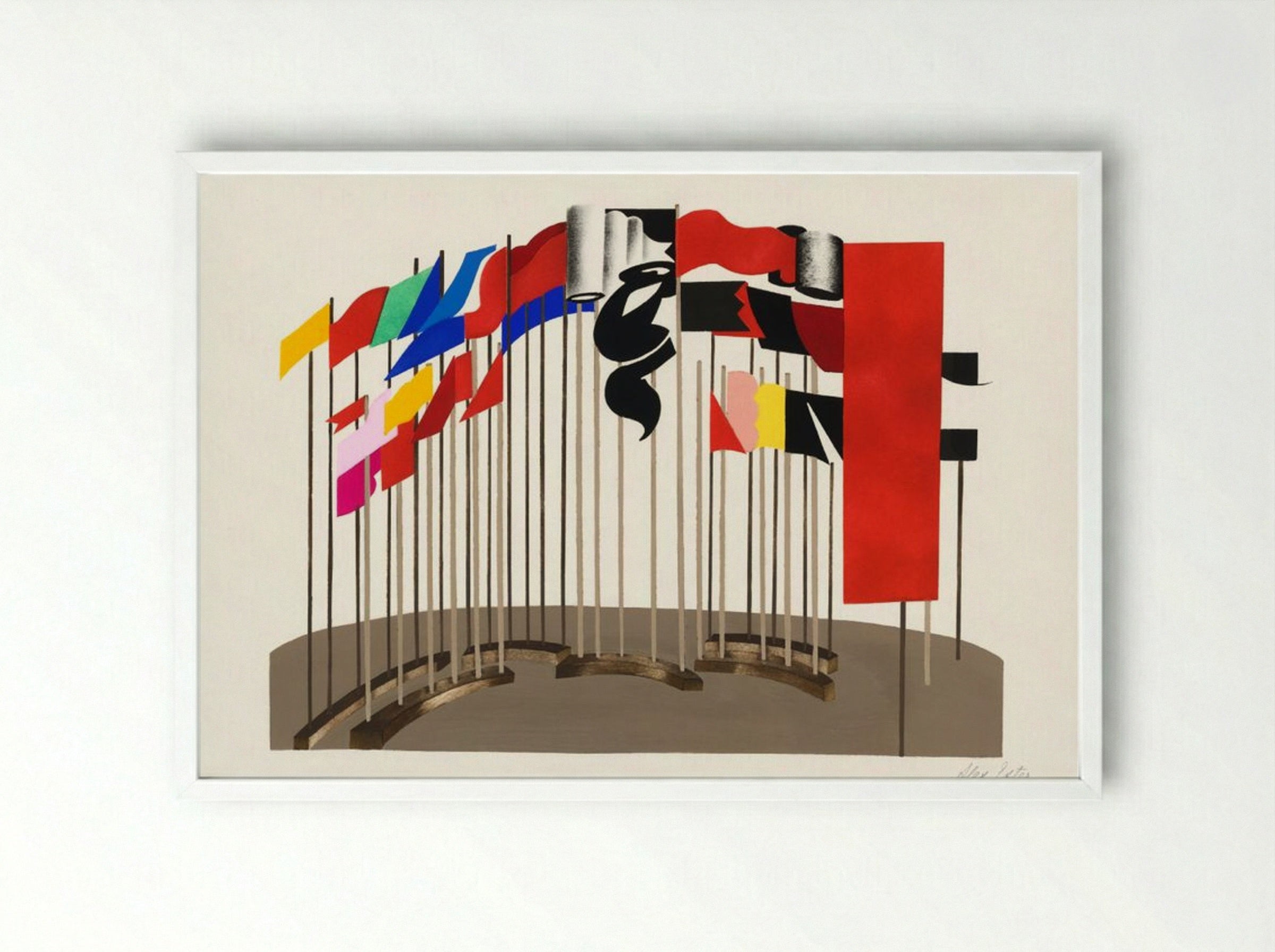 Maquettes de théâtre i.-xv. - Alexandra Exter - Framed Print White