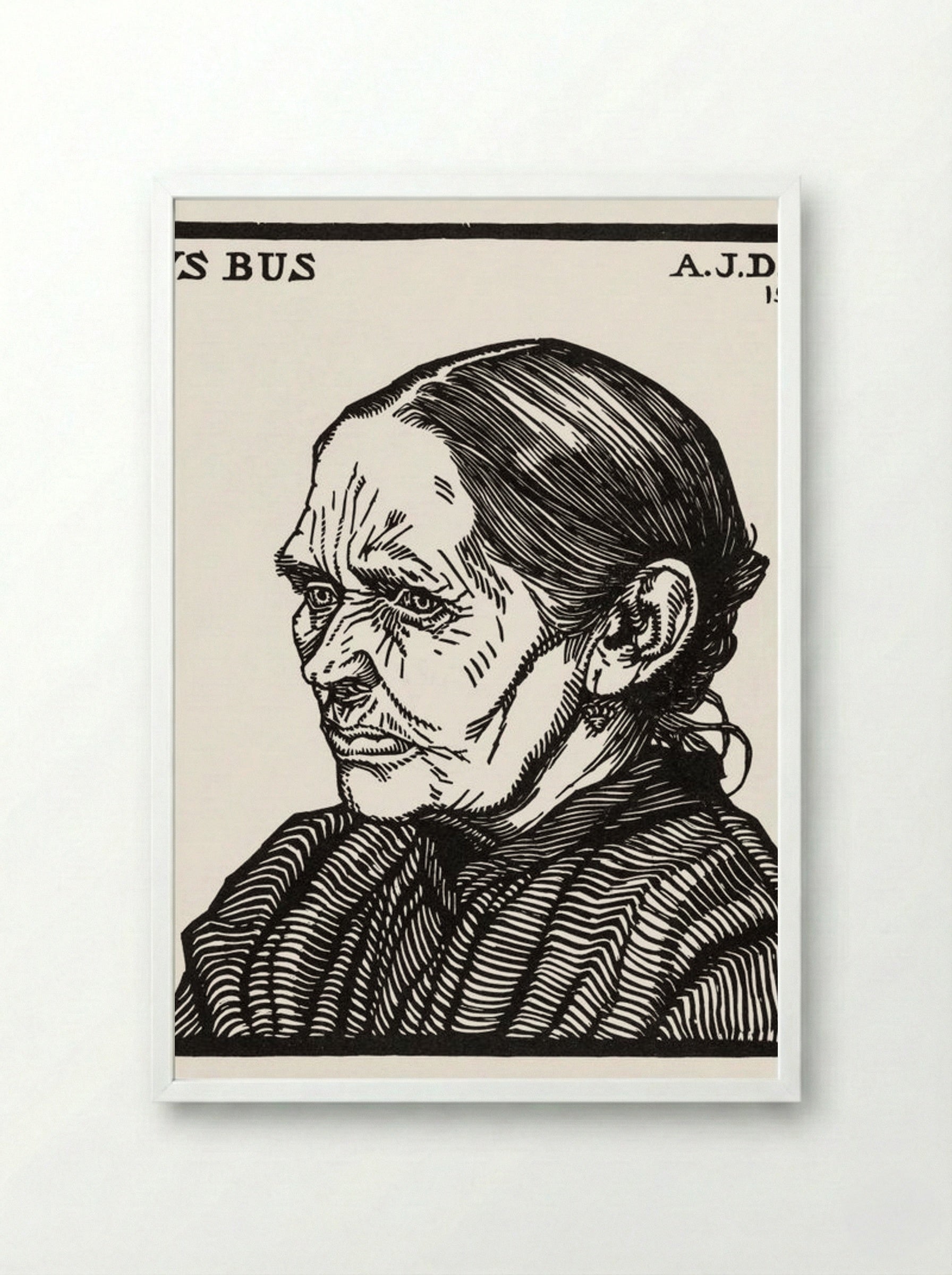 Portrait of Lijs Bus - Julie de Graag - Framed Print White