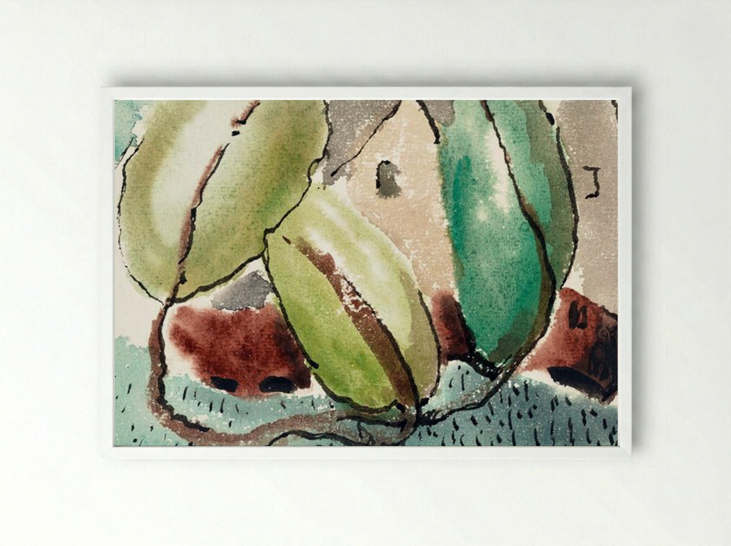 Dove's House with Trees - Arthur Dove - Framed Print White