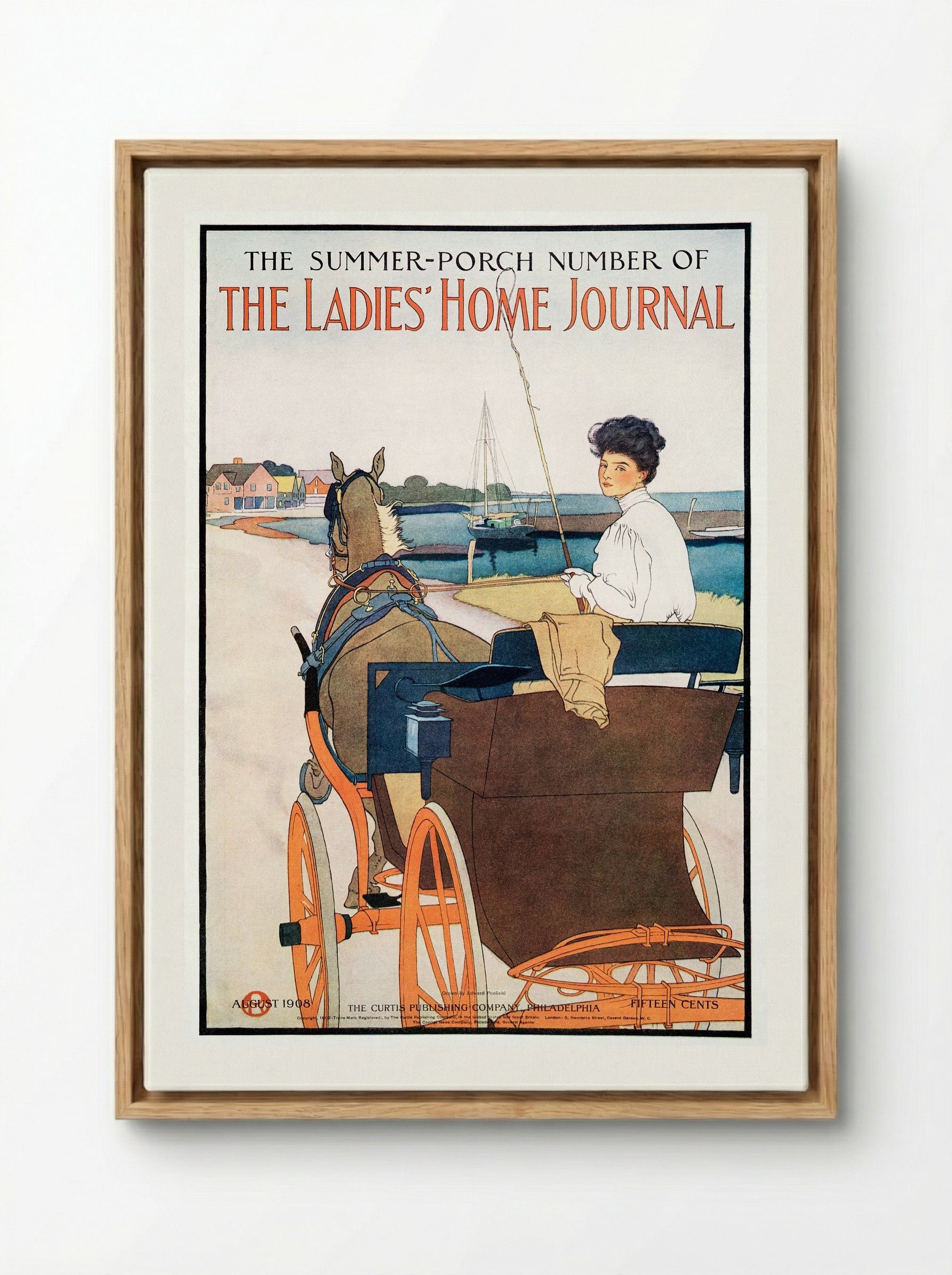 The Summer-Porch Number of The Ladies' Home Journal - Edward Penfield - Framed Canvas Wood