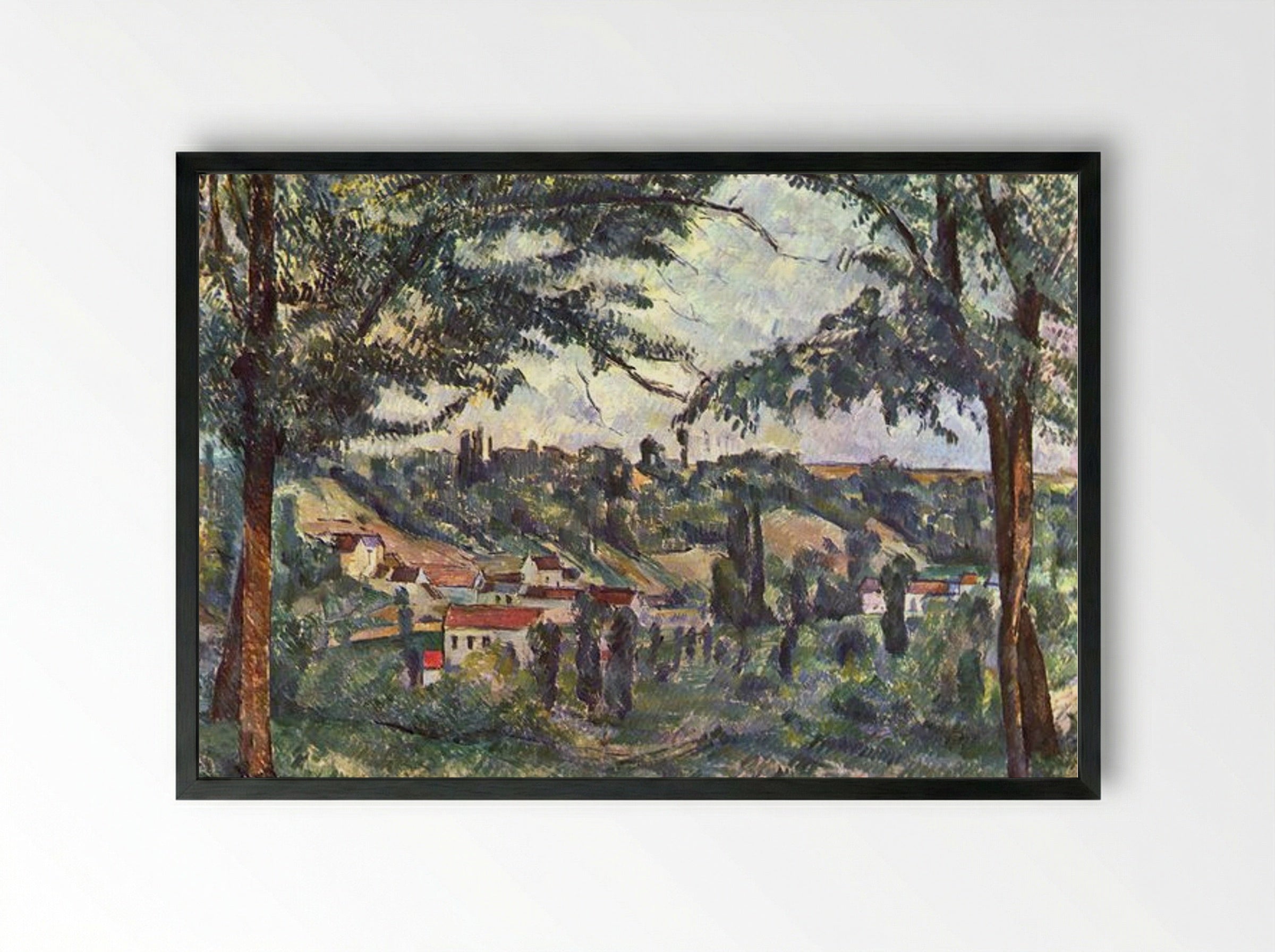 The Hameau des Pâtis - Paul Cézanne - Framed Print Black