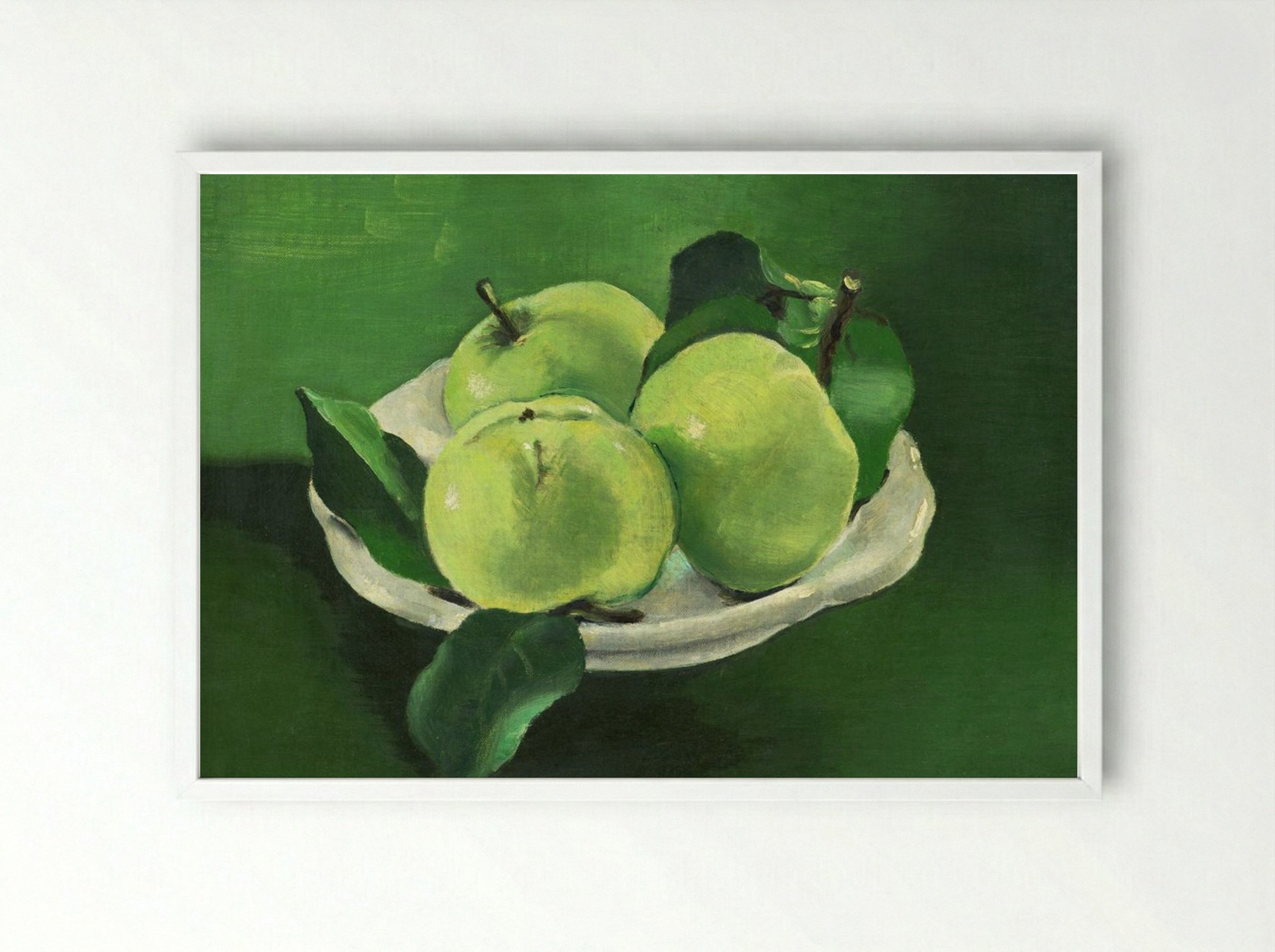 Still Life with Apples - Mikuláš Galanda - Framed Print White
