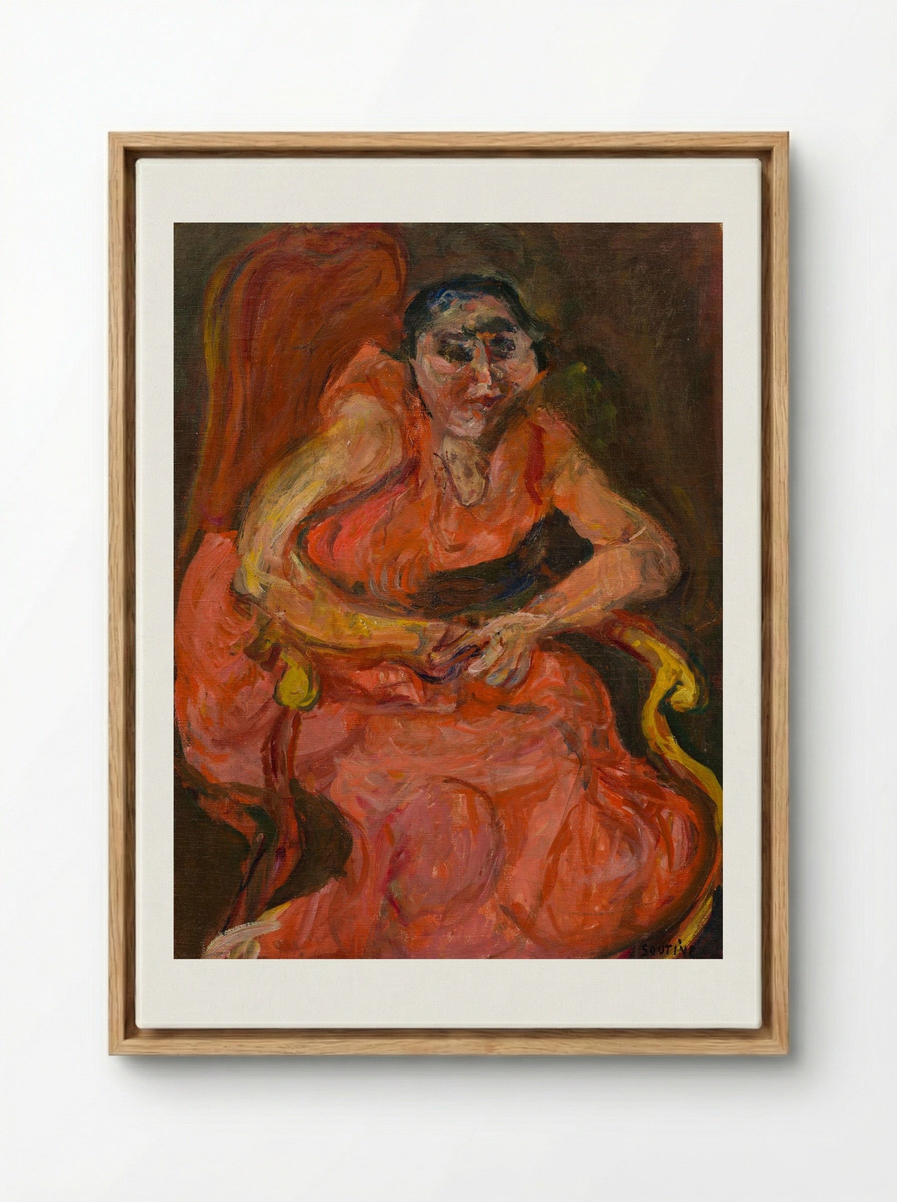 Woman in Pink - Chaïm Soutine - Framed Canvas Wood