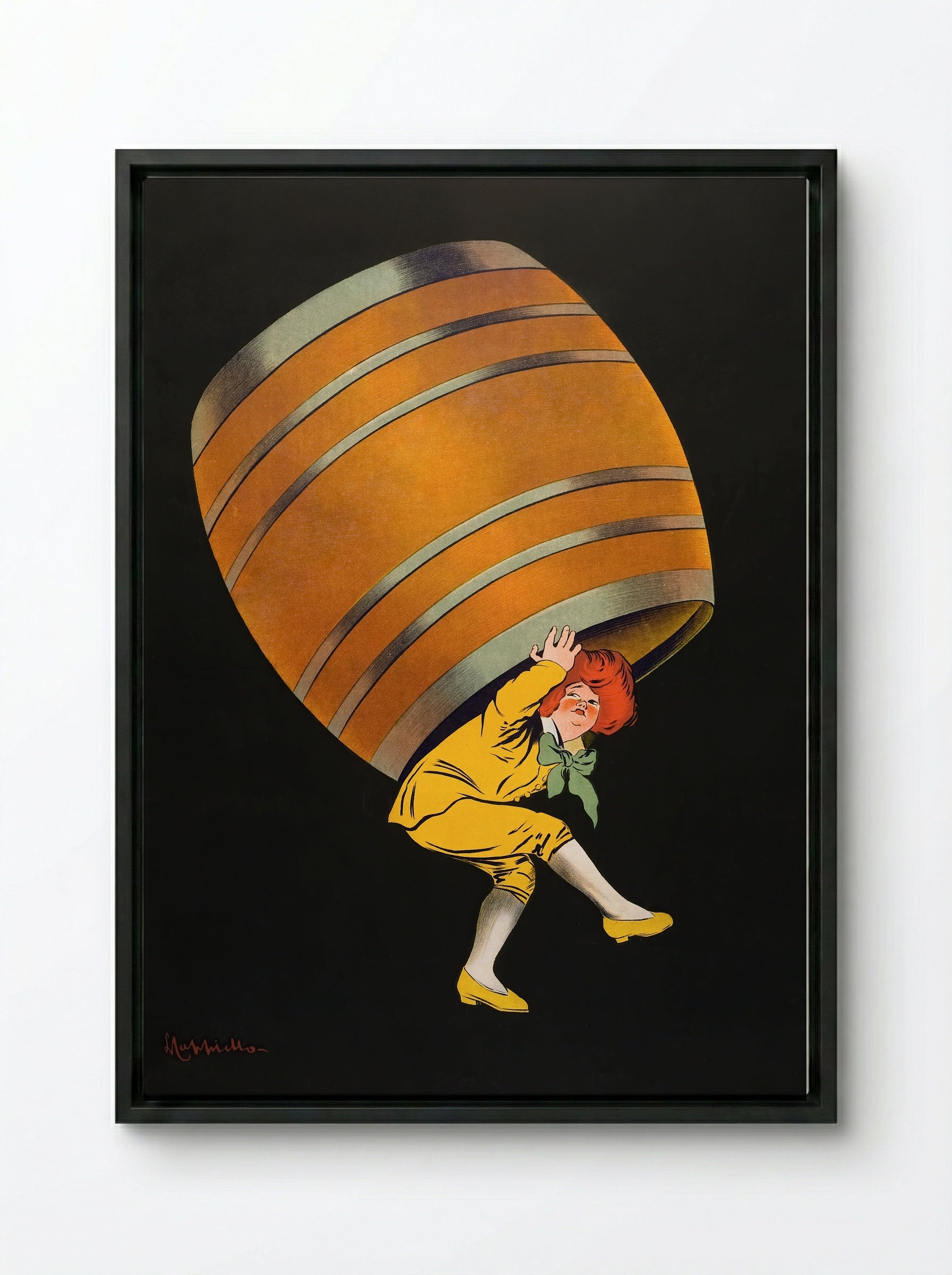 Cognac Pellisson - Leonetto Cappiello - Framed Canvas Black