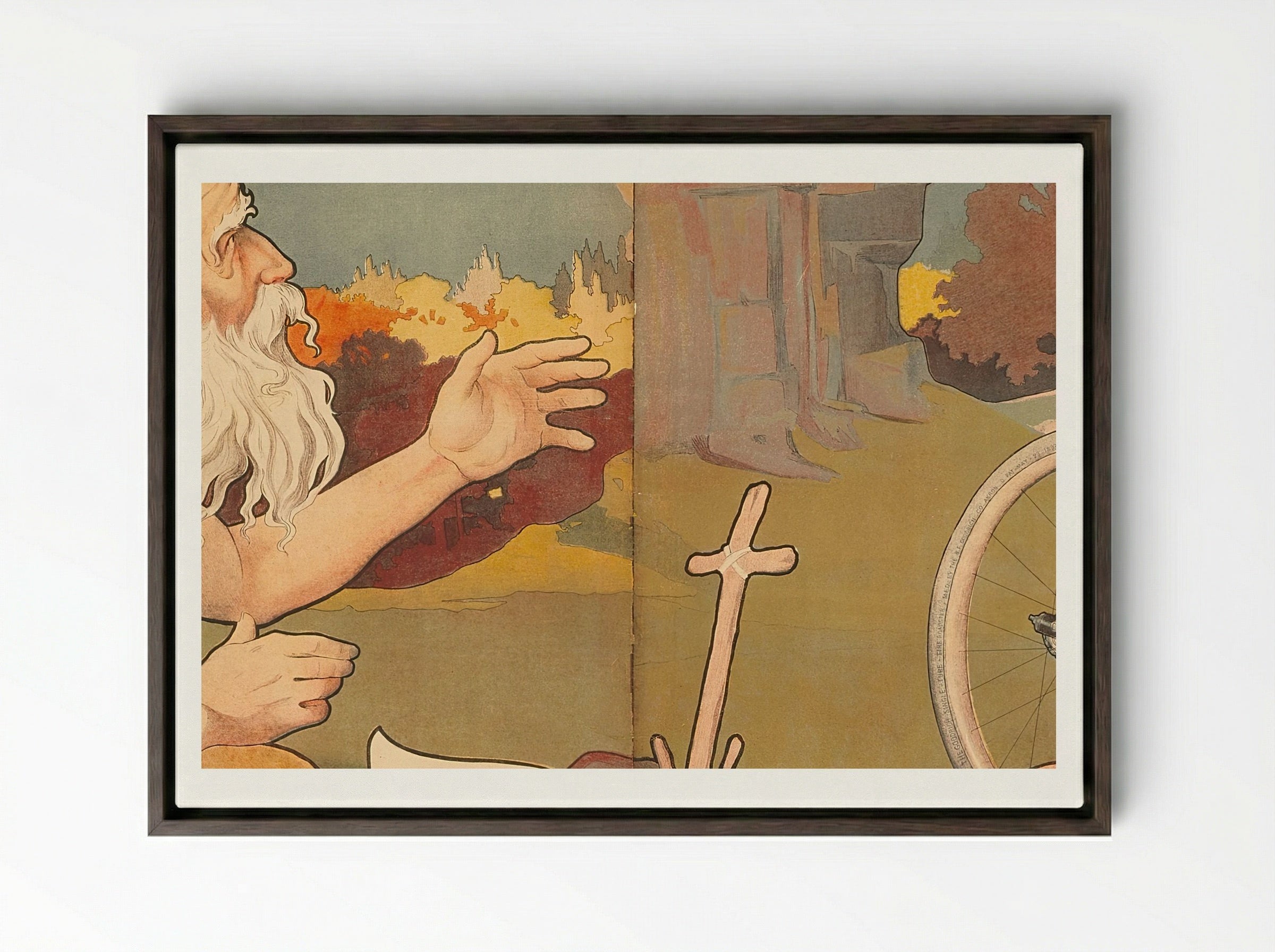 Dayton Cycles: Tentation Suprême - Henry Thiriet - Framed Canvas Dark Wood