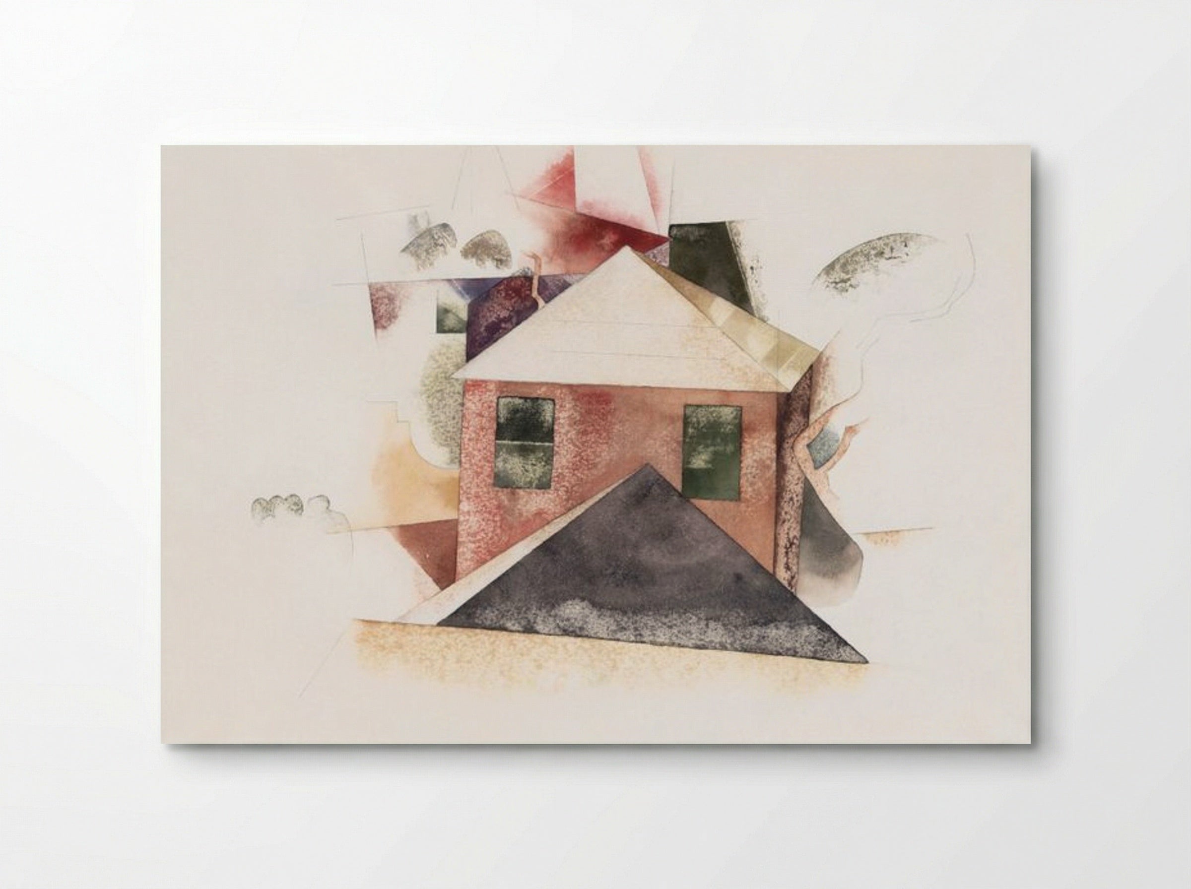 Houses with Red - Charles Demuth - Poster