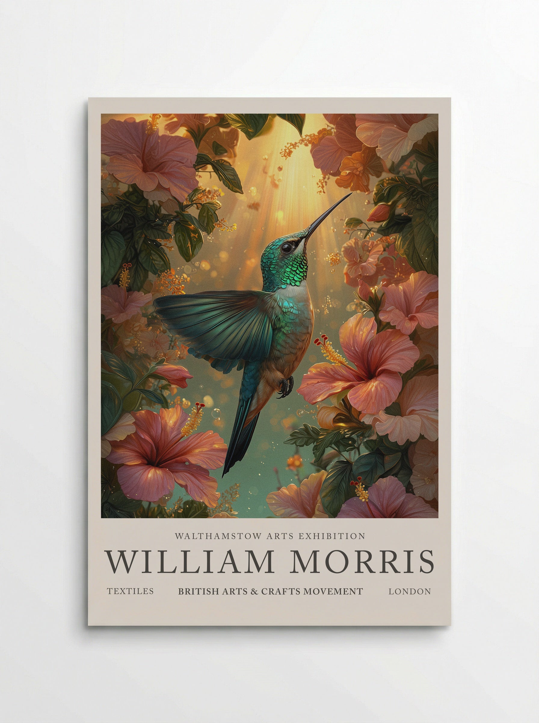 Hummingbird Halo - William Morris - Poster