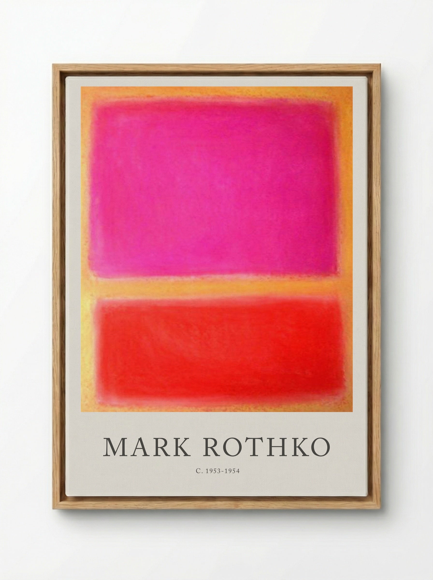 Untitled (Pink and Red Rectangles) - Mark Rothko - Framed Canvas Wood