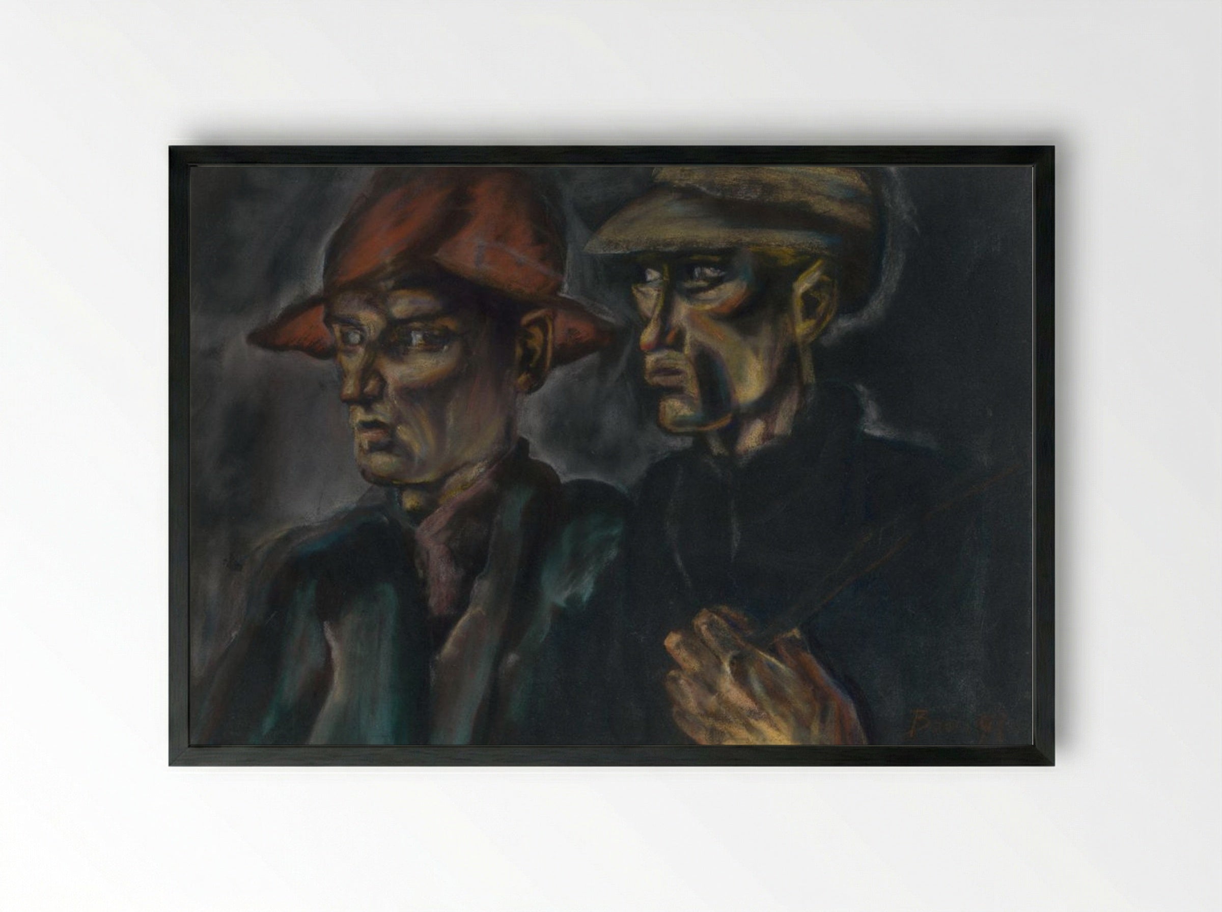 Tramps - Konstantin Bauer - Framed Print Black