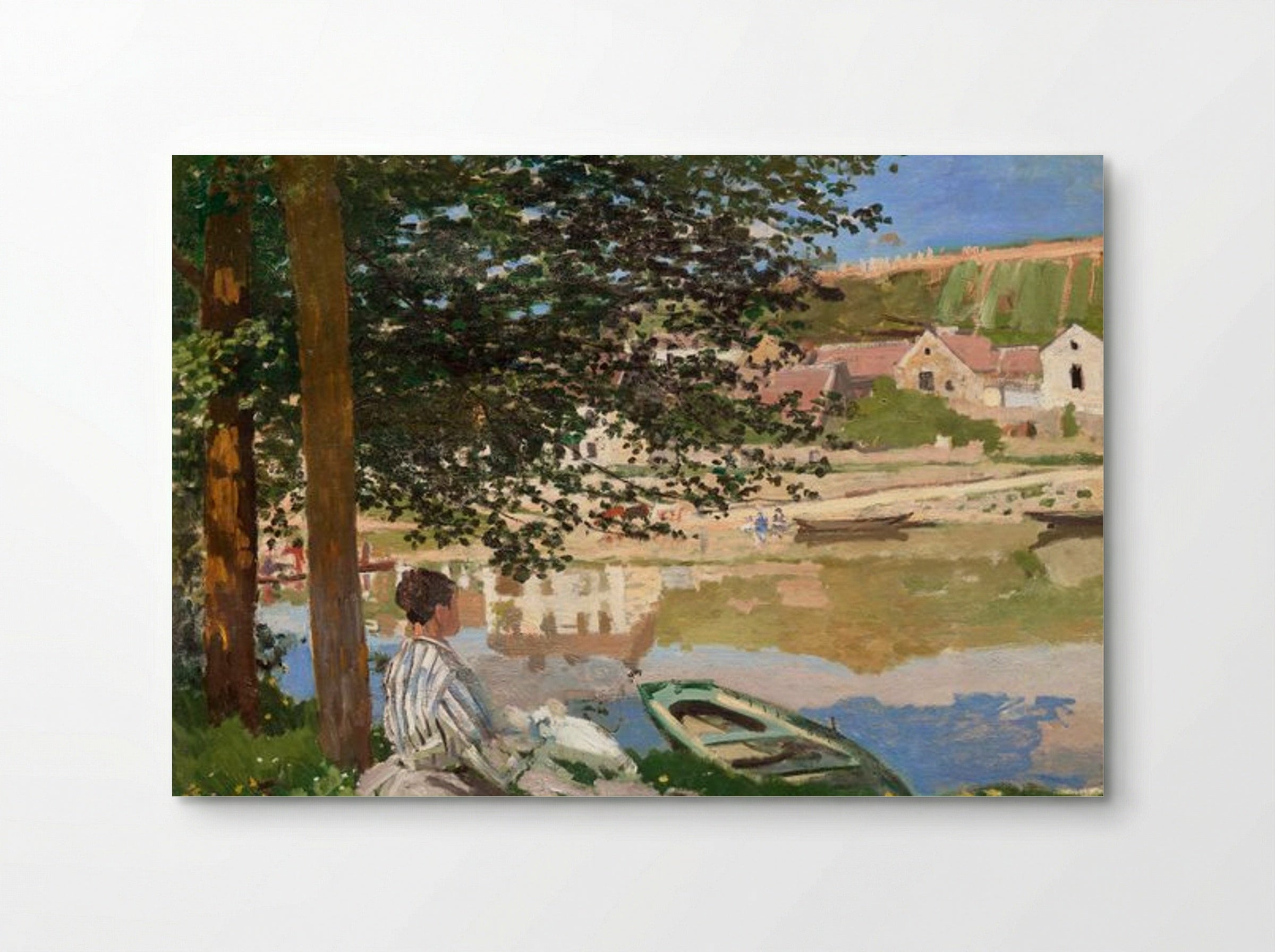 On the Bank of the Seine, Bennecourt - Claude Monet - Poster