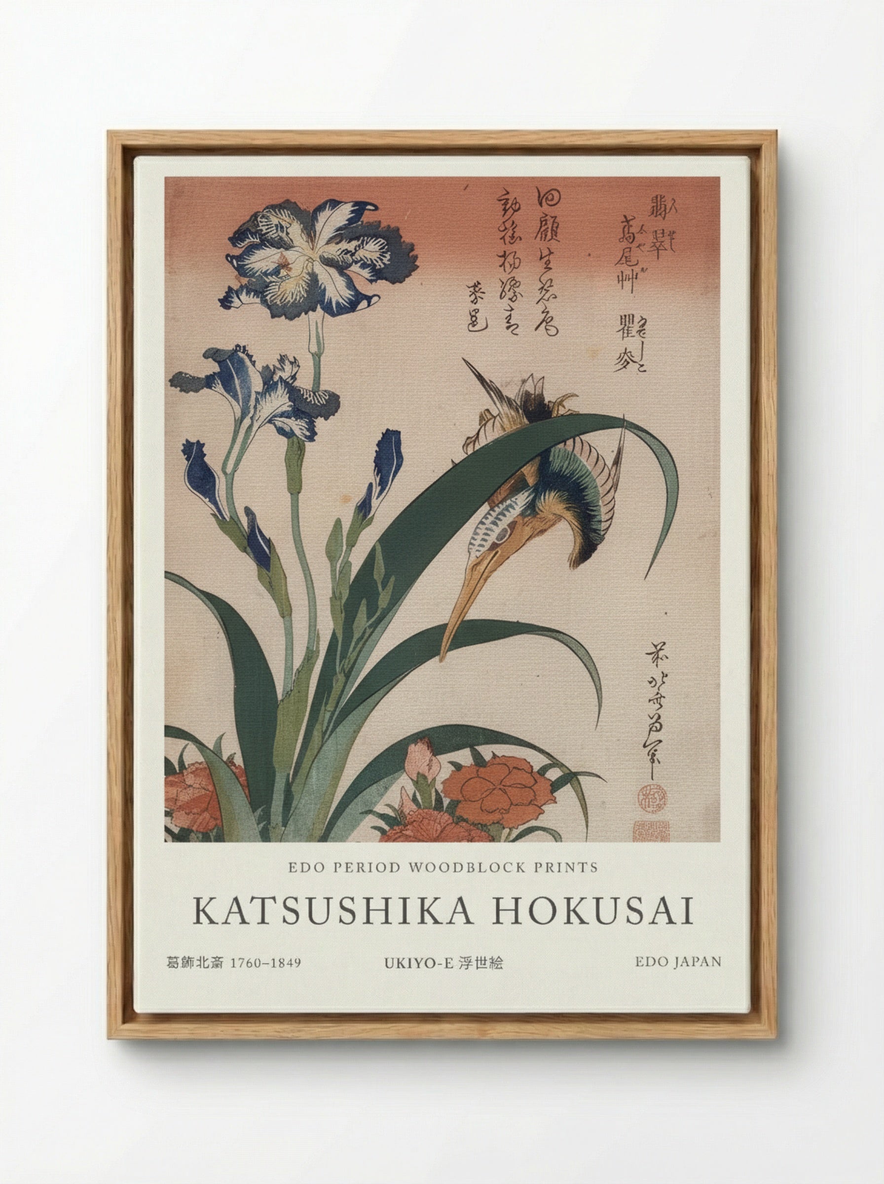 Kingfisher, Carnation, Iris – Fine Art Print