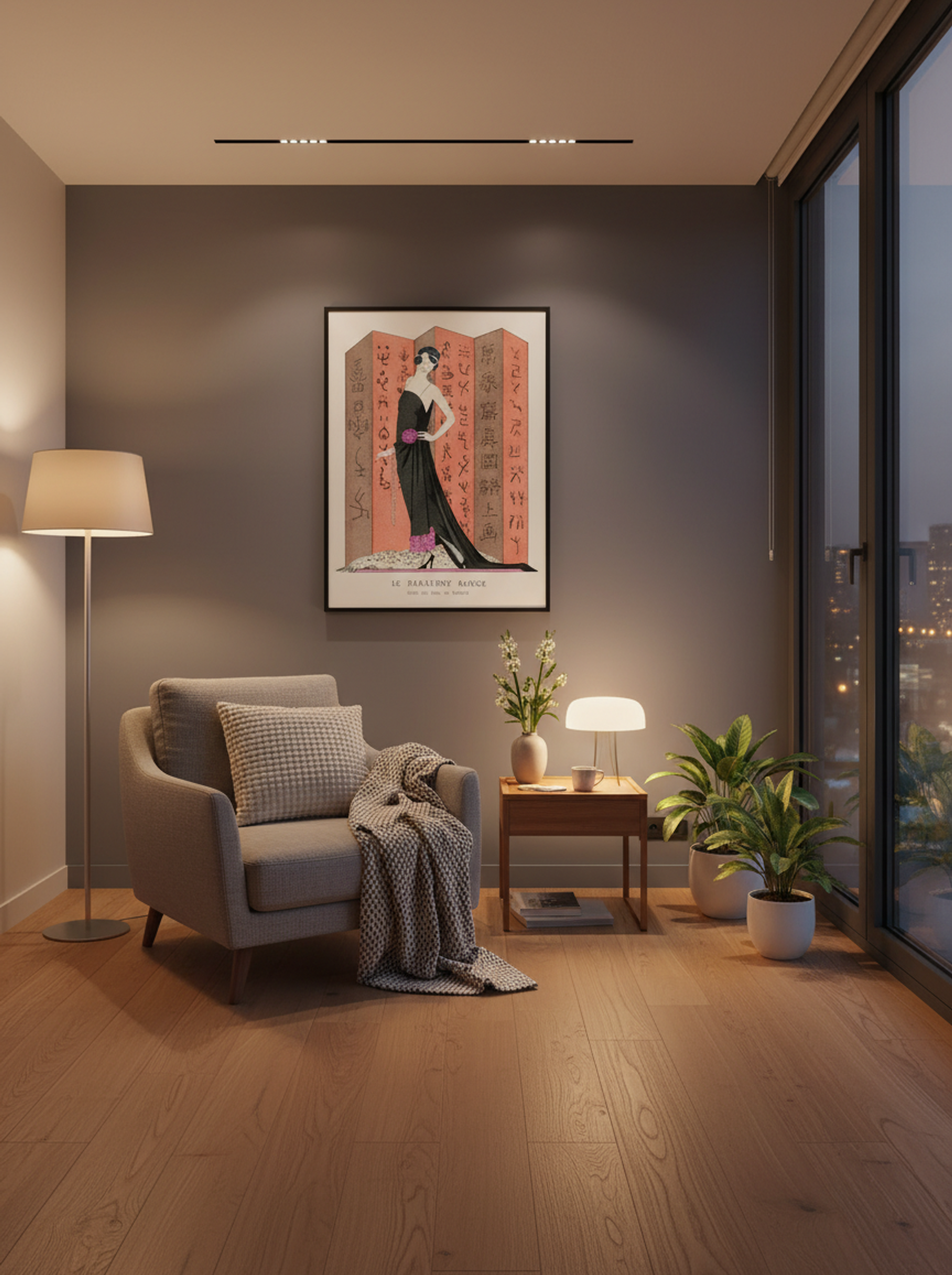 Le Paravent Rouge (Robe du Soir de Worth) - George Barbier - Lifestyle