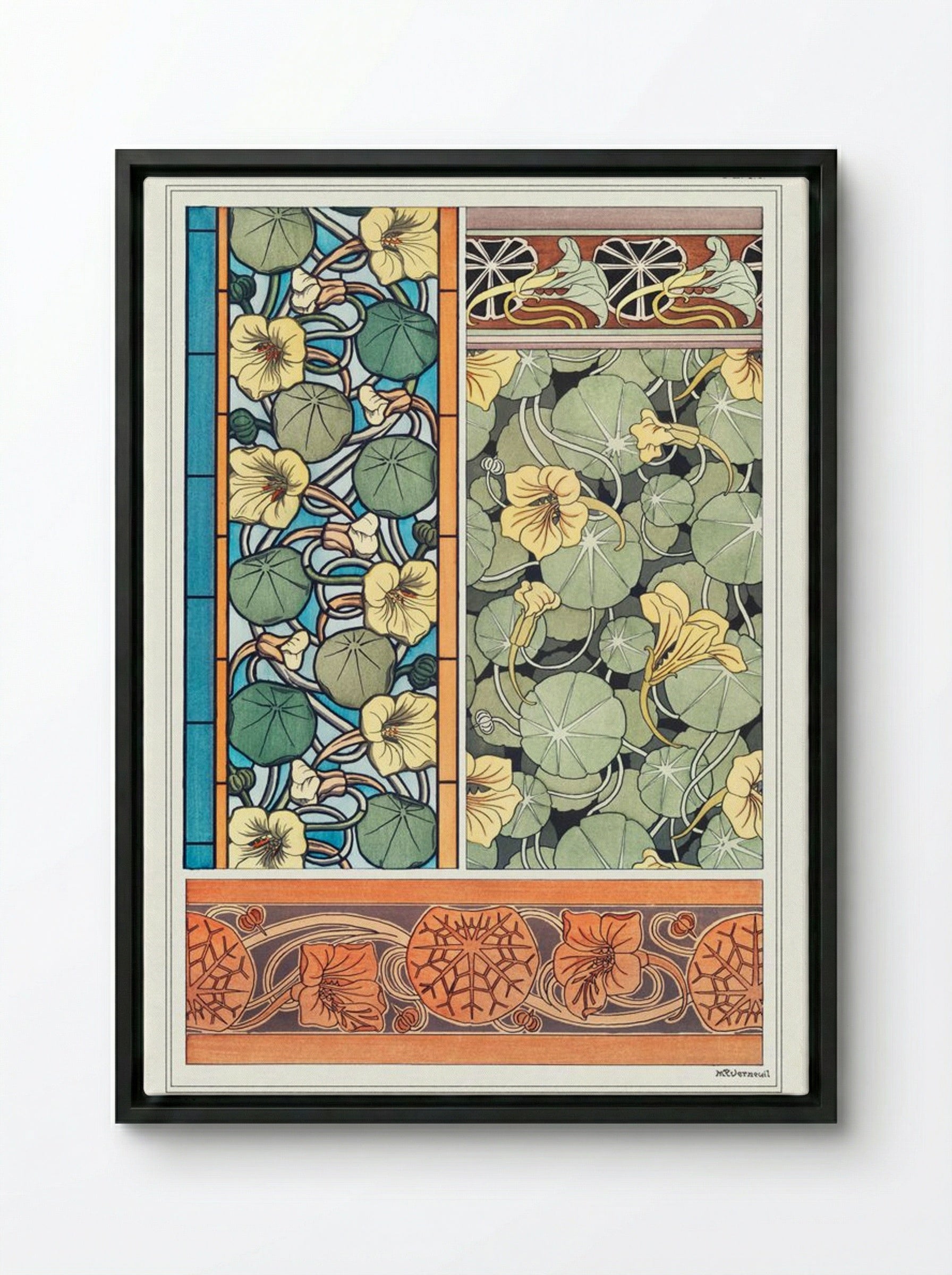 Capucine, from La Plante et ses Applications ornementales - Maurice Pillard Verneuil - Framed Canvas Black