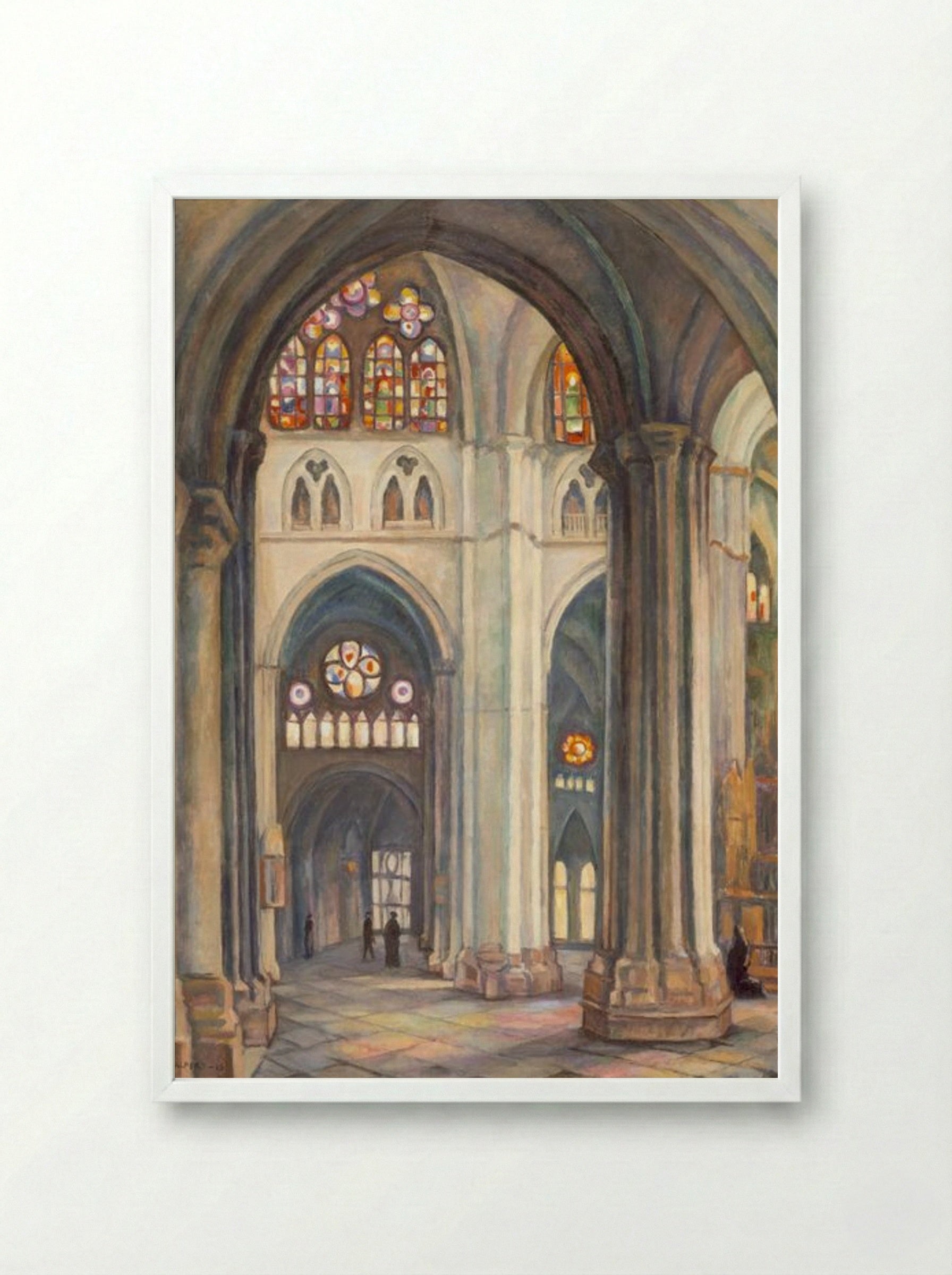 Toledo Cathedral - Samuel Halpert - Framed Print White