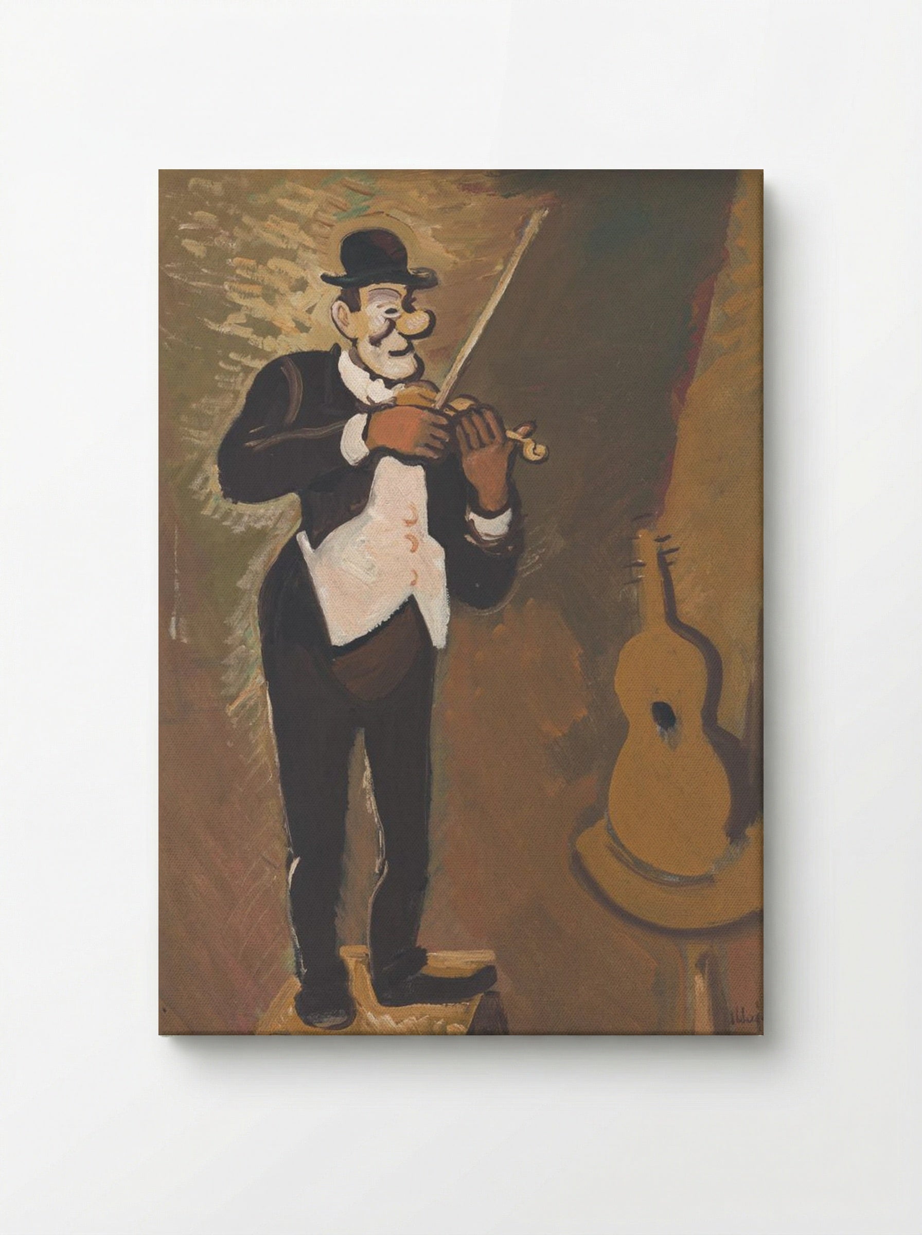 Clown Playing the Violin - Cyprián Majerník - Canvas