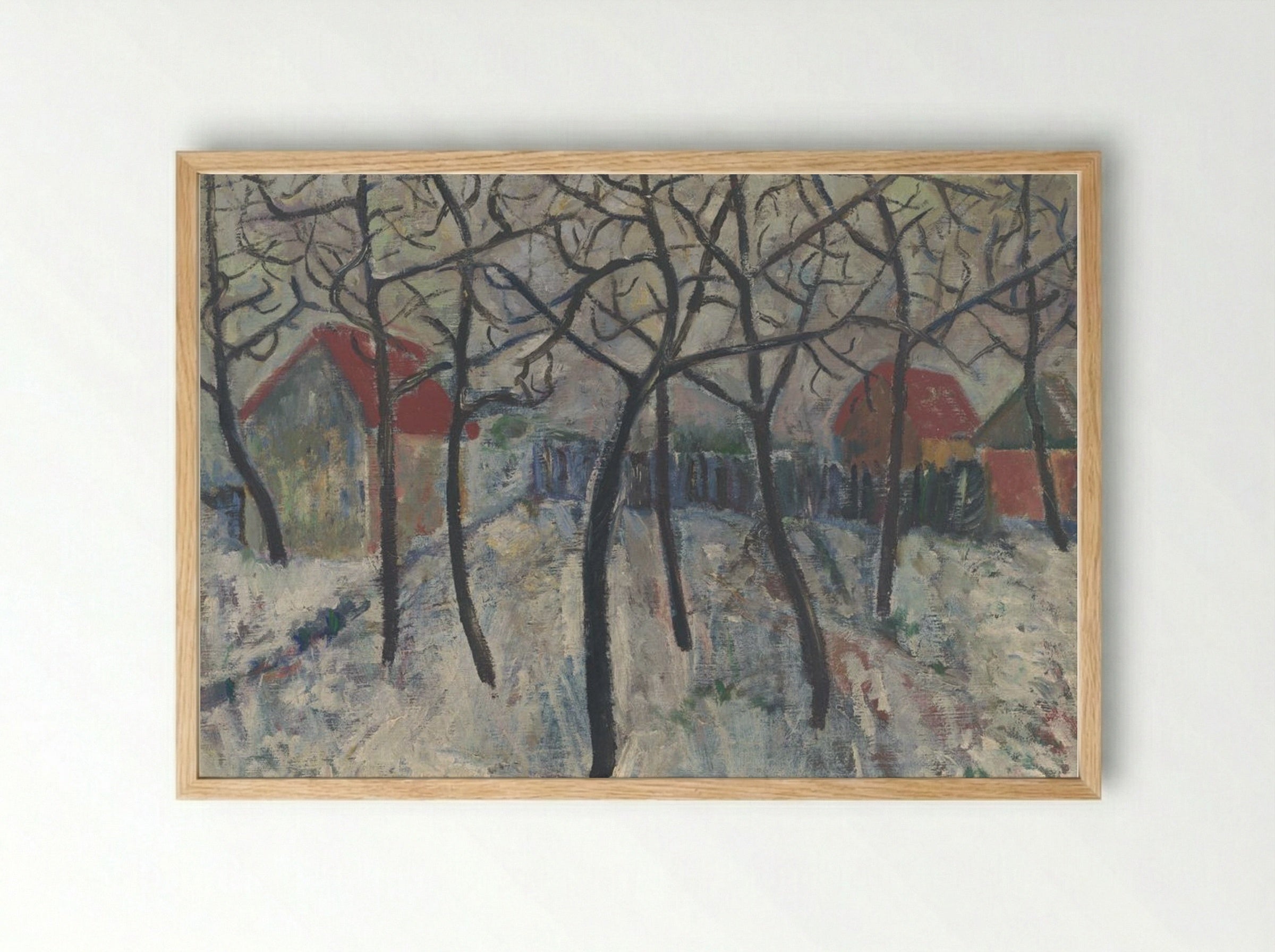 Trees in a Garden - Cyprián Majerník - Framed Print Wood