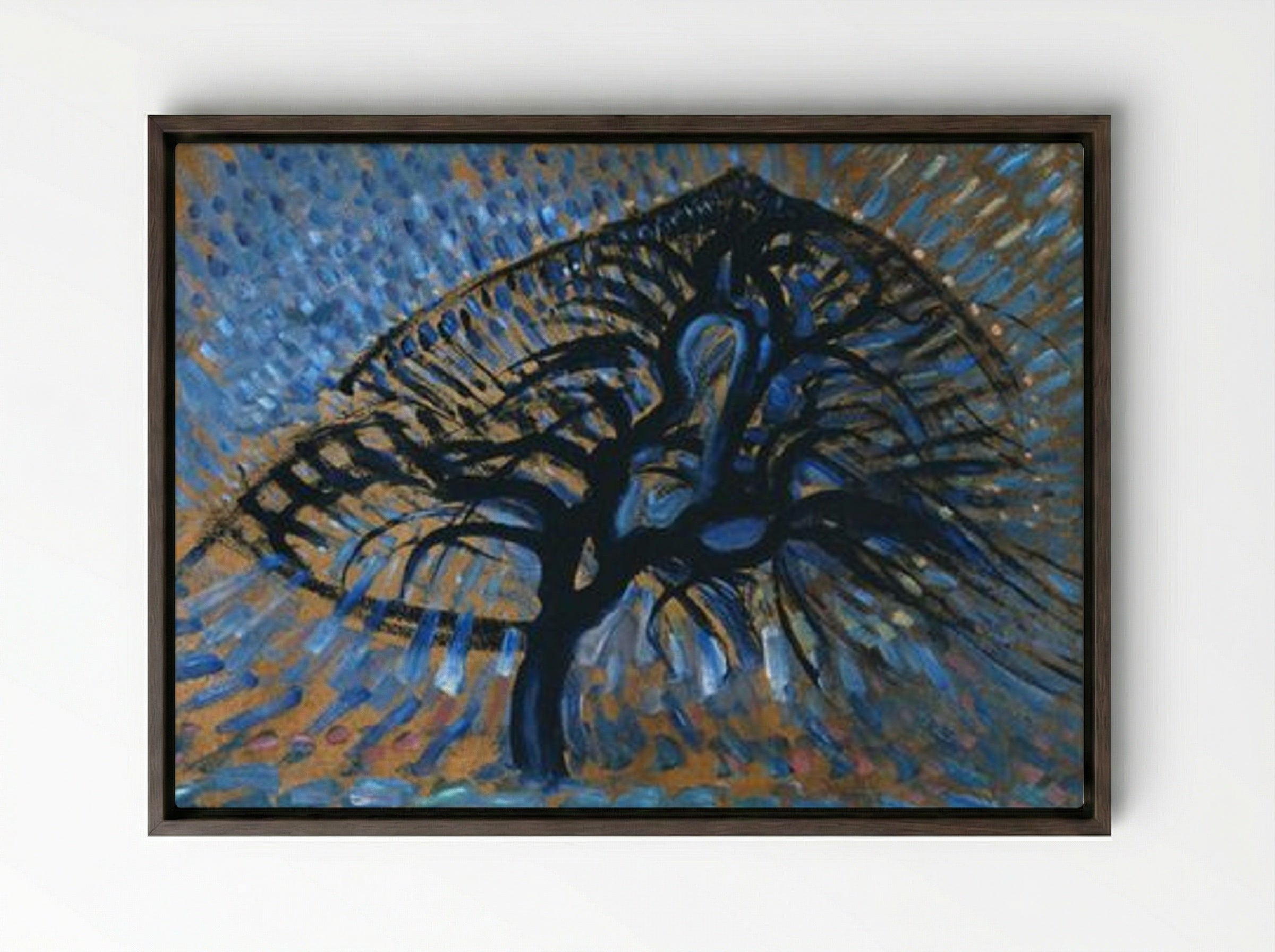 Apple Tree - Piet Mondrian - Framed Canvas Dark Wood