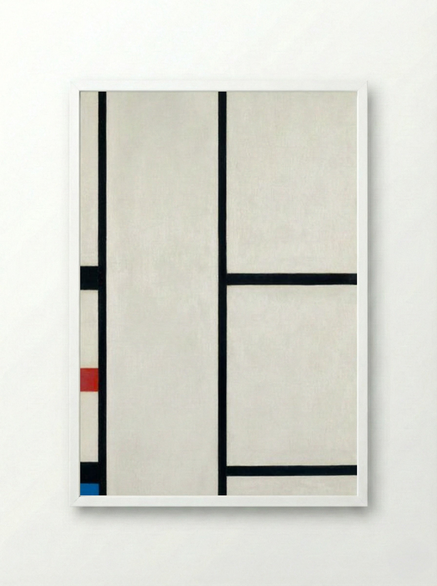 Composition with Red, Yellow, and Blue - Piet Mondrian - Framed Print White