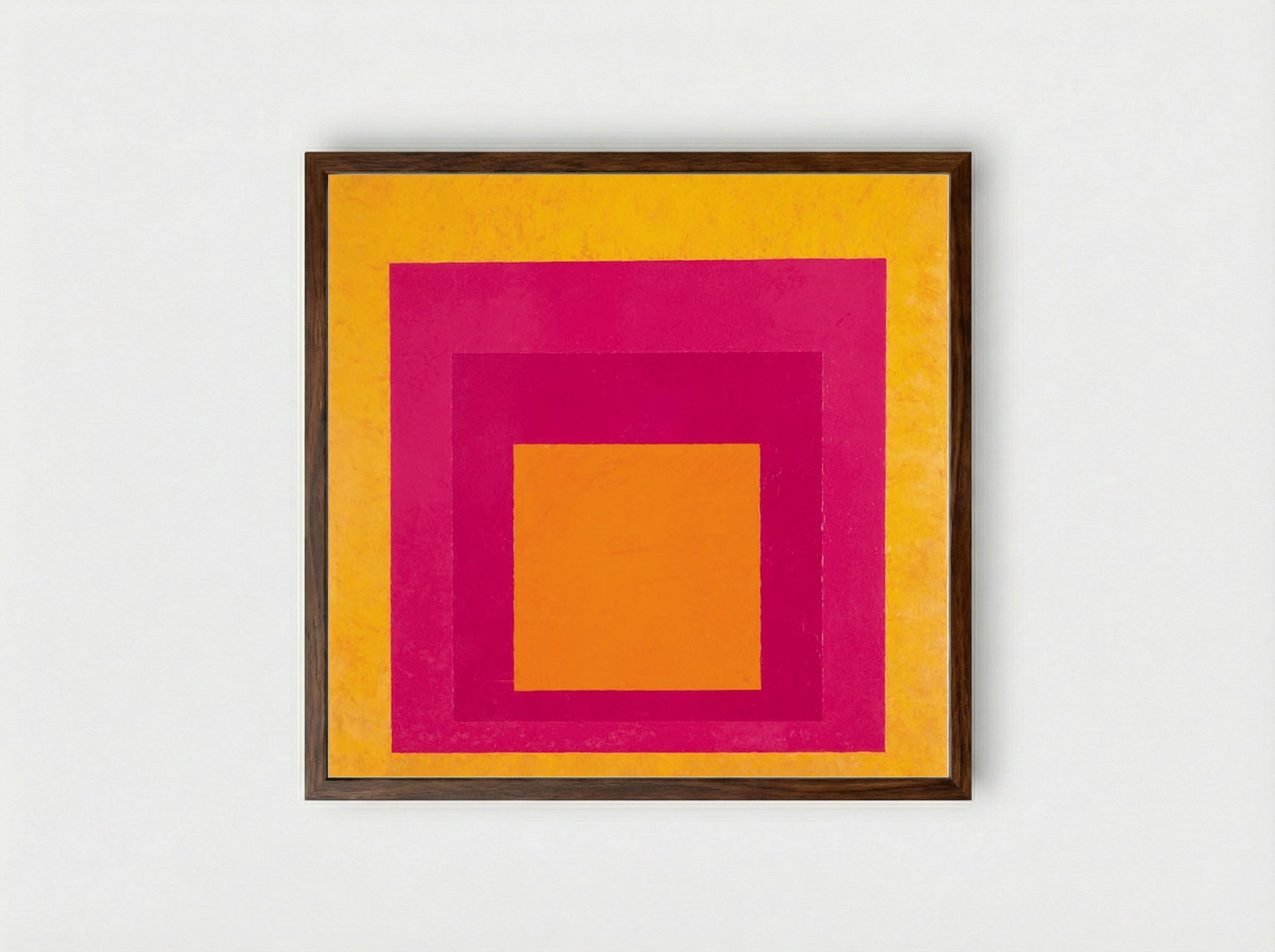Homage to the Square: La Tehuana - Josef Albers - Framed Print Dark Wood