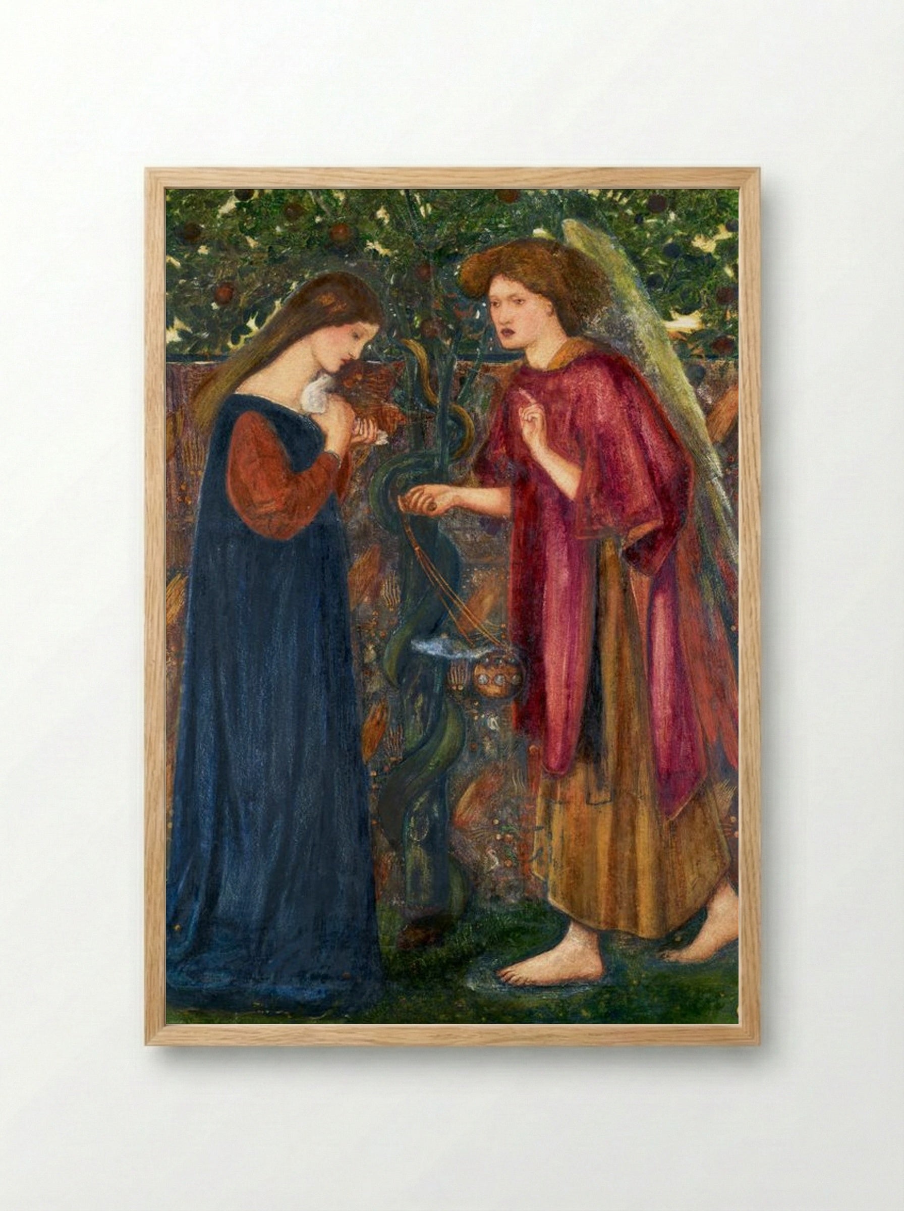 The Annunciation - Edward Burne-Jones - Framed Print Wood