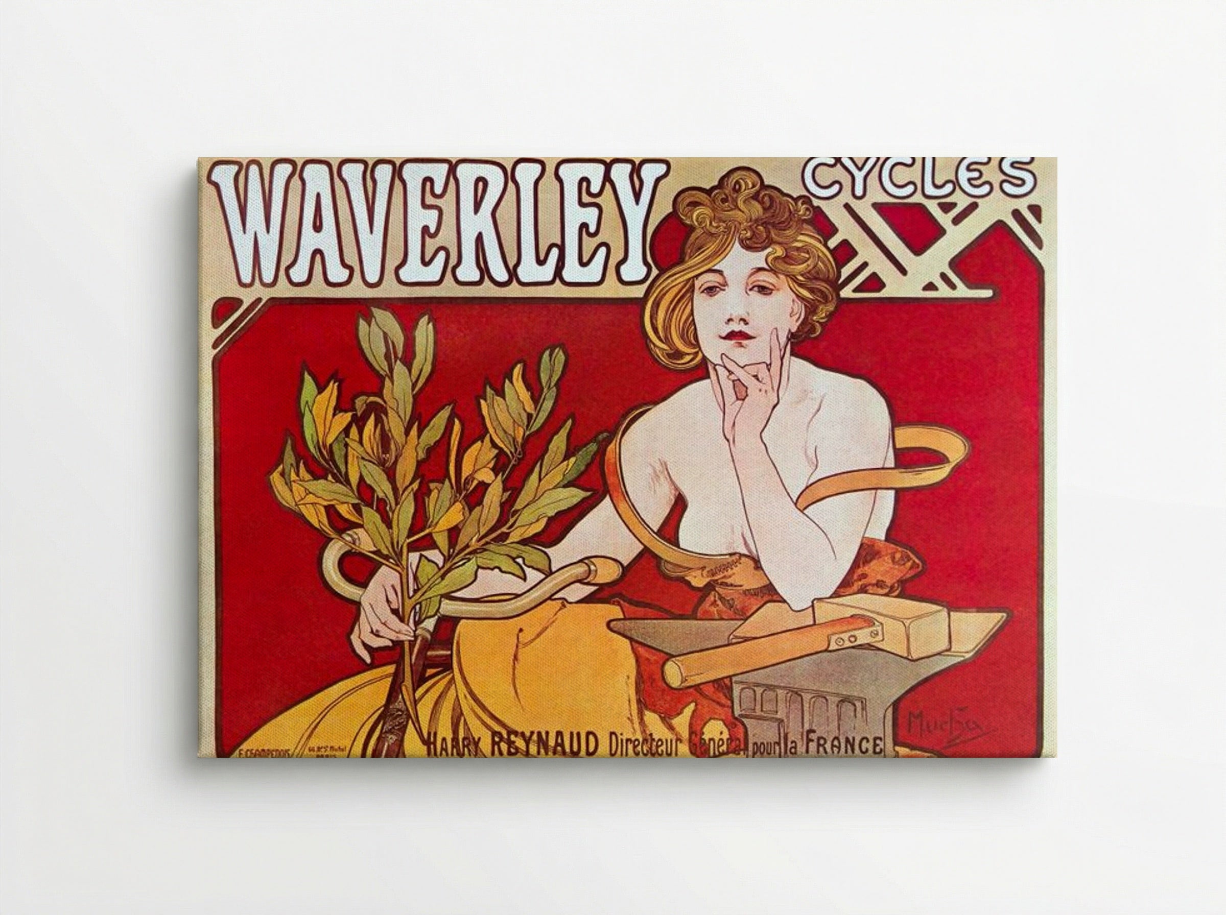 Cycles Waverley, Paris - Alphonse Mucha - Canvas