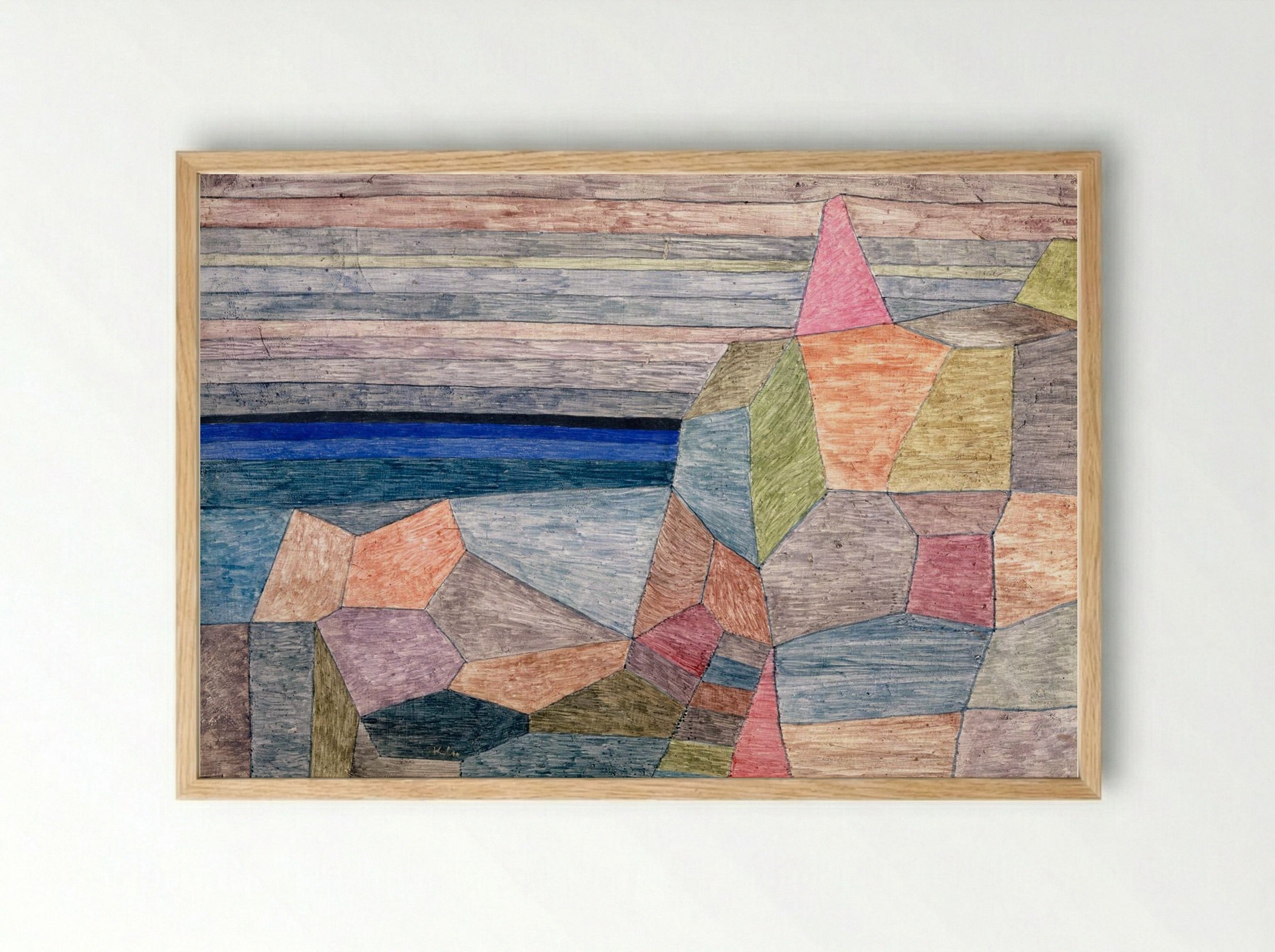Promontory, Ph. - Paul Klee - Framed Print Wood