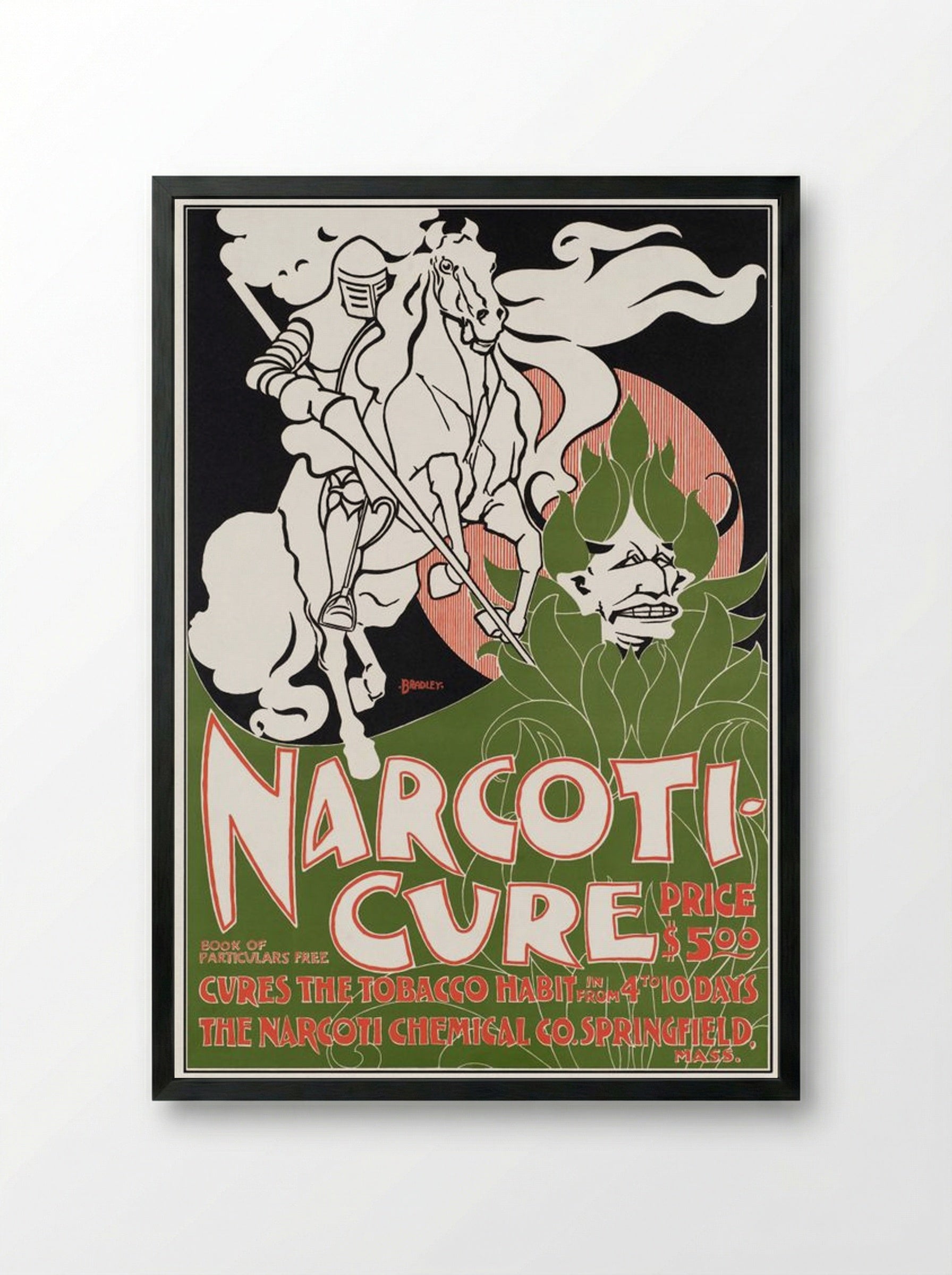 Narcoti-Cure - Will H. Bradley - Framed Print Black