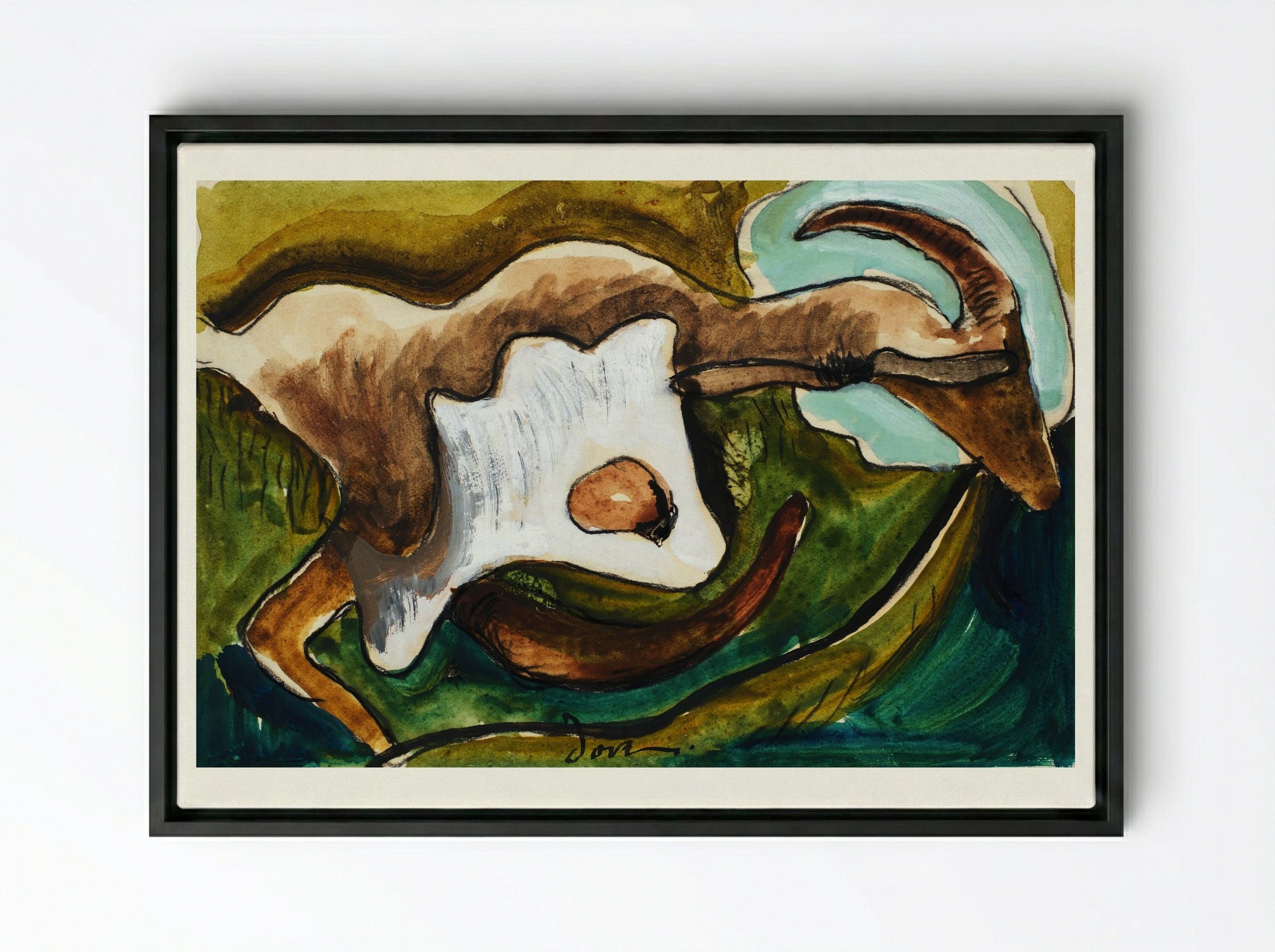 Study for Goat - Arthur Dove - Framed Canvas Black