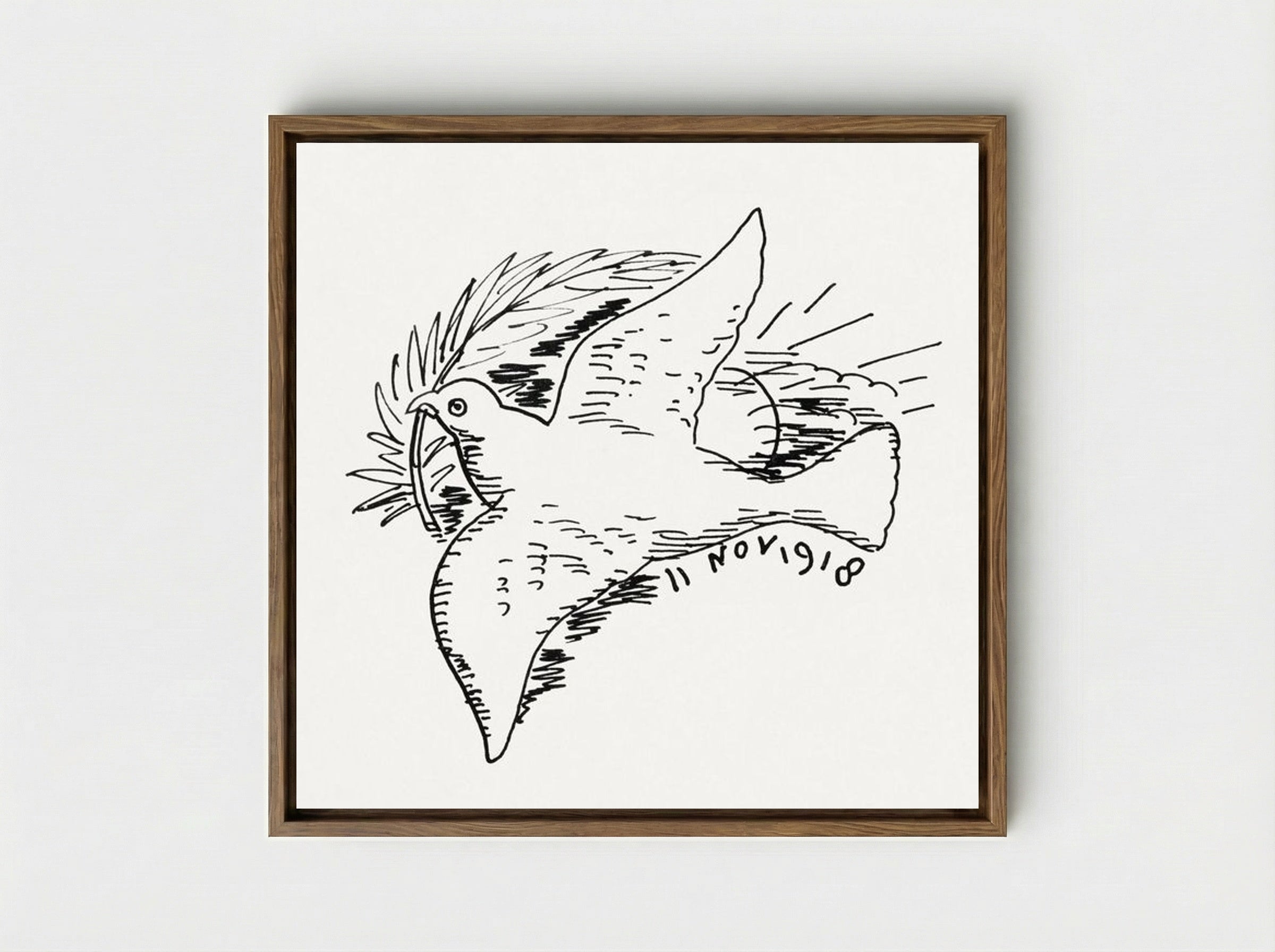 Peace Dove - Leo Gestel - Framed Canvas Wood