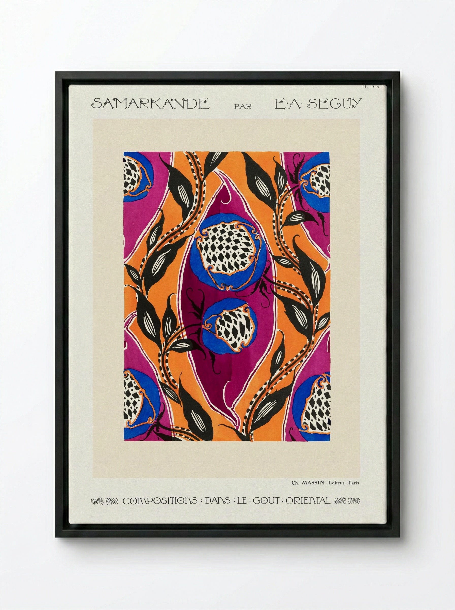 Samarkande, Planche No. 4 - Émile-Allain Séguy - Framed Canvas Black