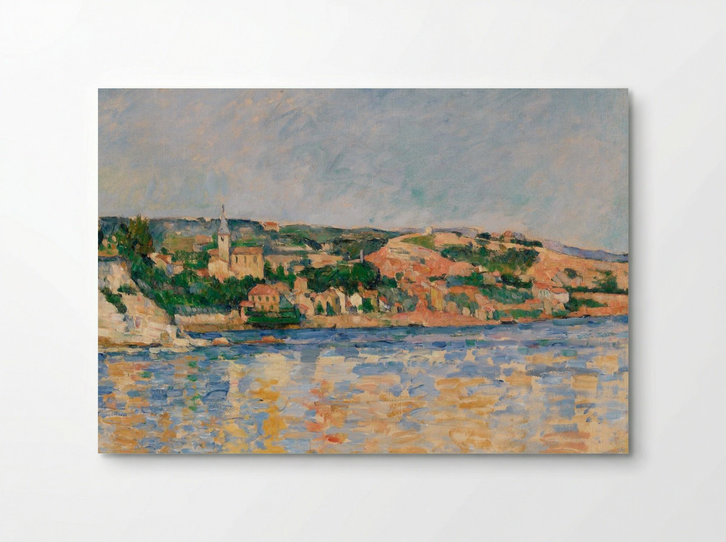 Village at the Water's Edge - Paul Cézanne - Poster