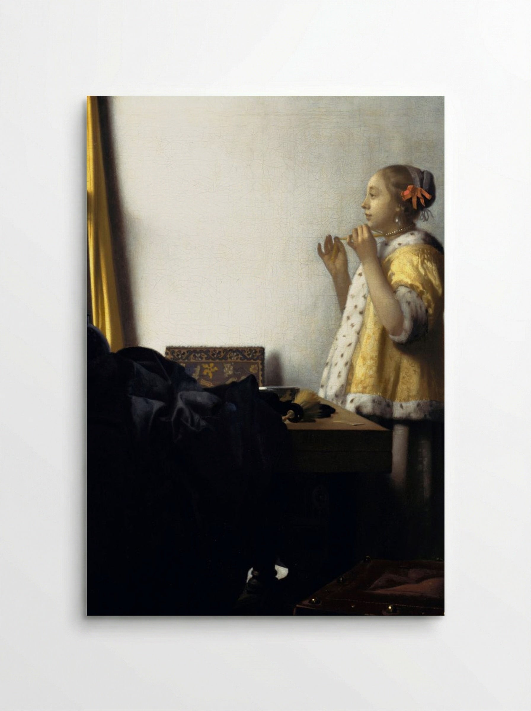 Young Woman with a Pearl Necklace - Johannes Vermeer - Poster