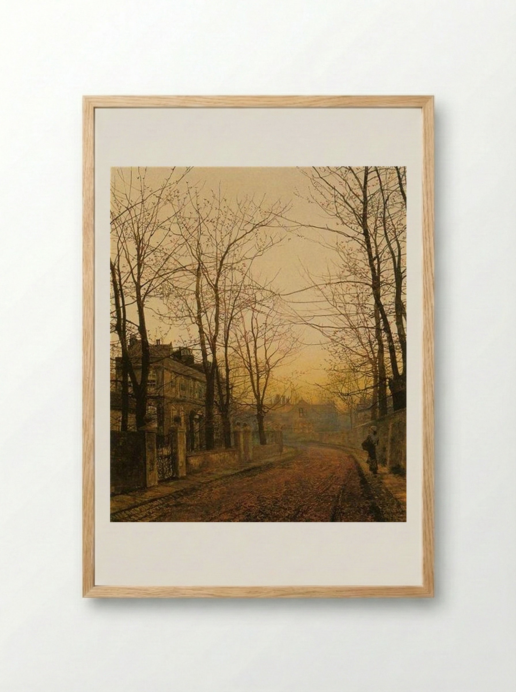 An Autumn Idyll - John Atkinson Grimshaw - Framed Print Wood