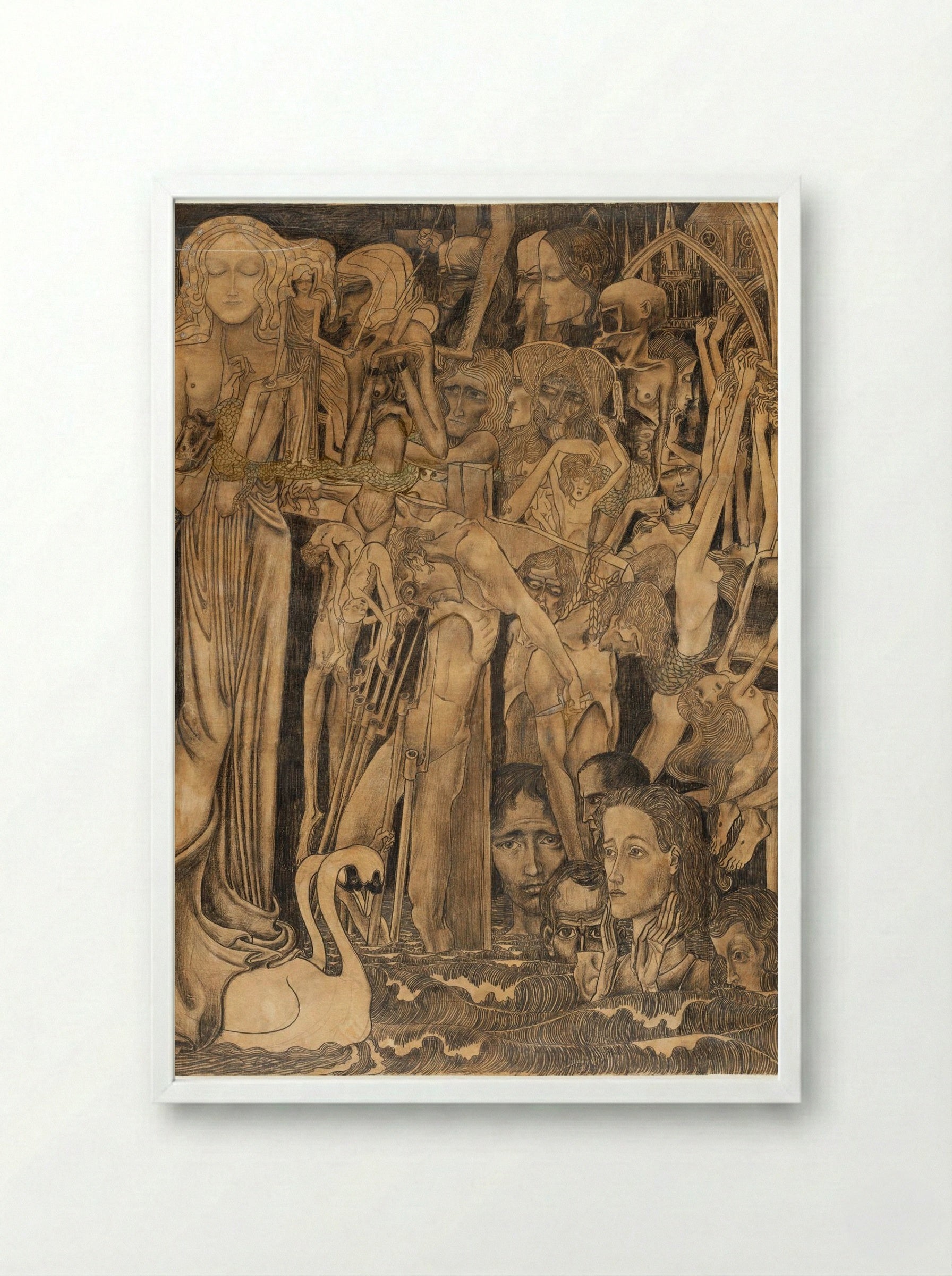 Loss of Faith - Jan Toorop - Framed Print White