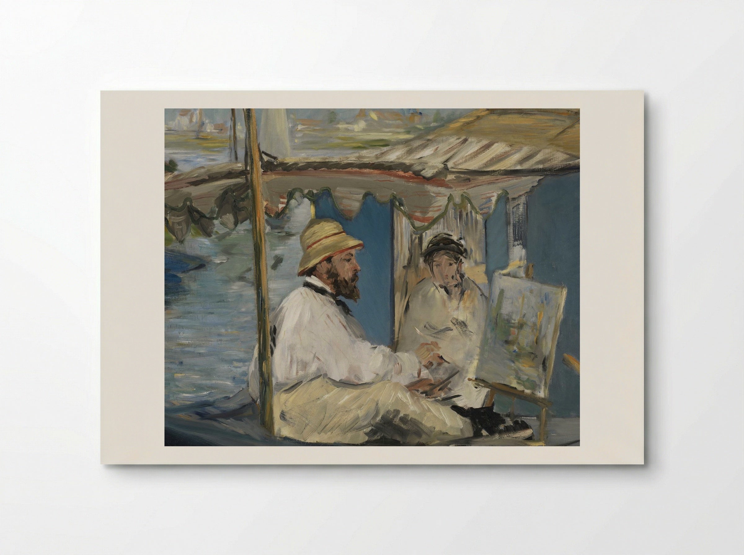 Claude Monet Painting in his Studio - Édouard Manet - Poster