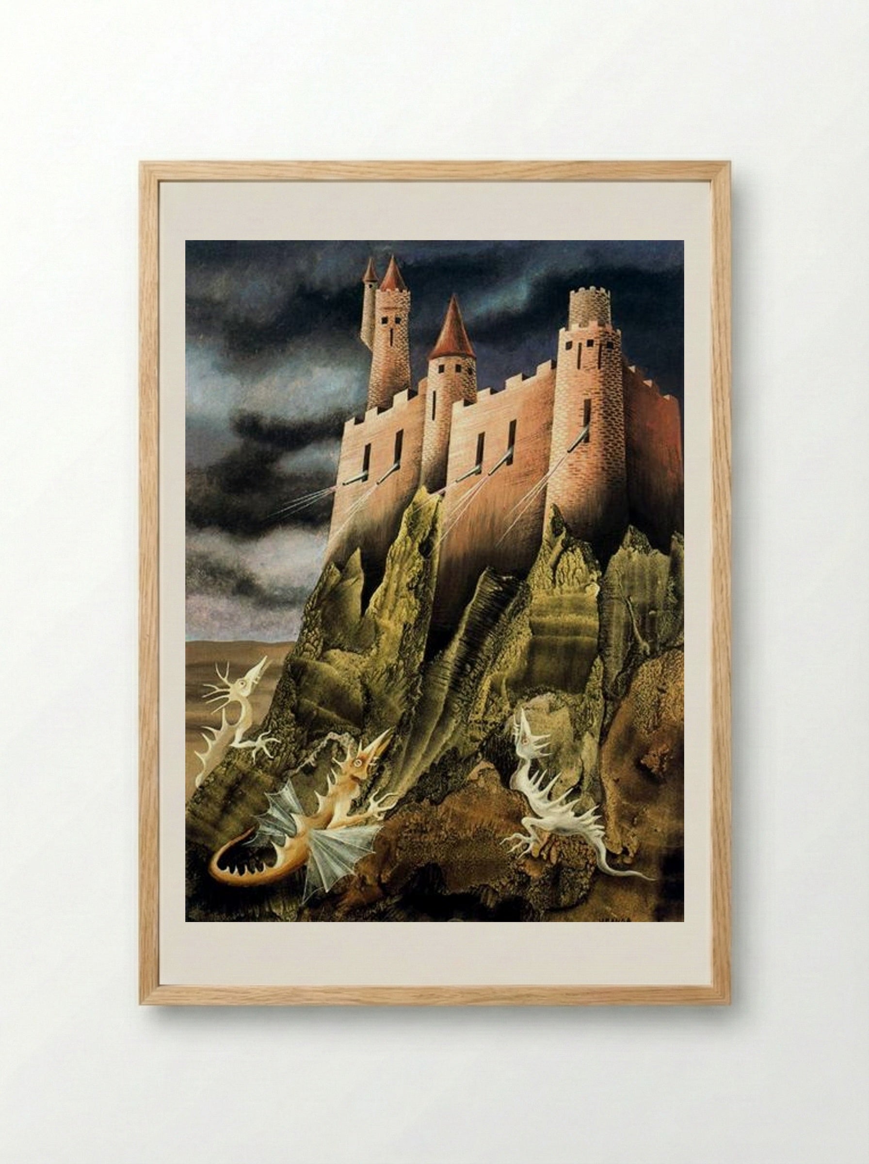 The Battle - Remedios Varo - Framed Print Wood