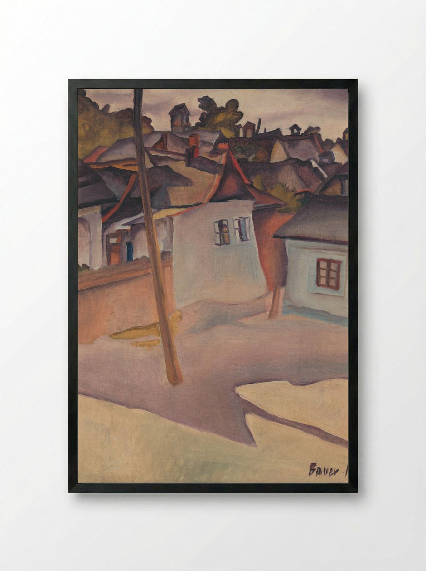 Gypsy Camp - Konstantin Bauer - Framed Print Black