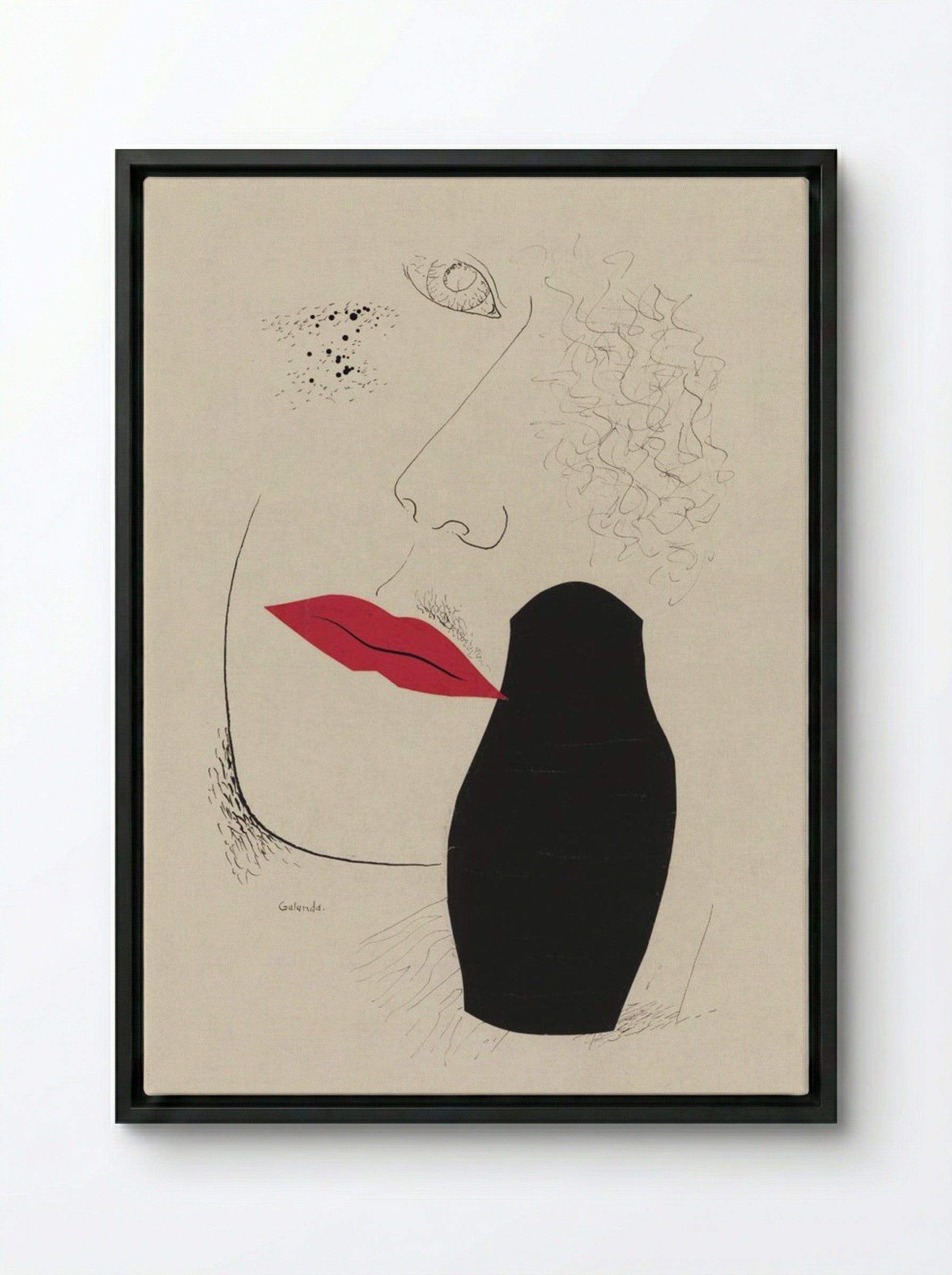 Desire - Mikuláš Galanda - Framed Canvas Black